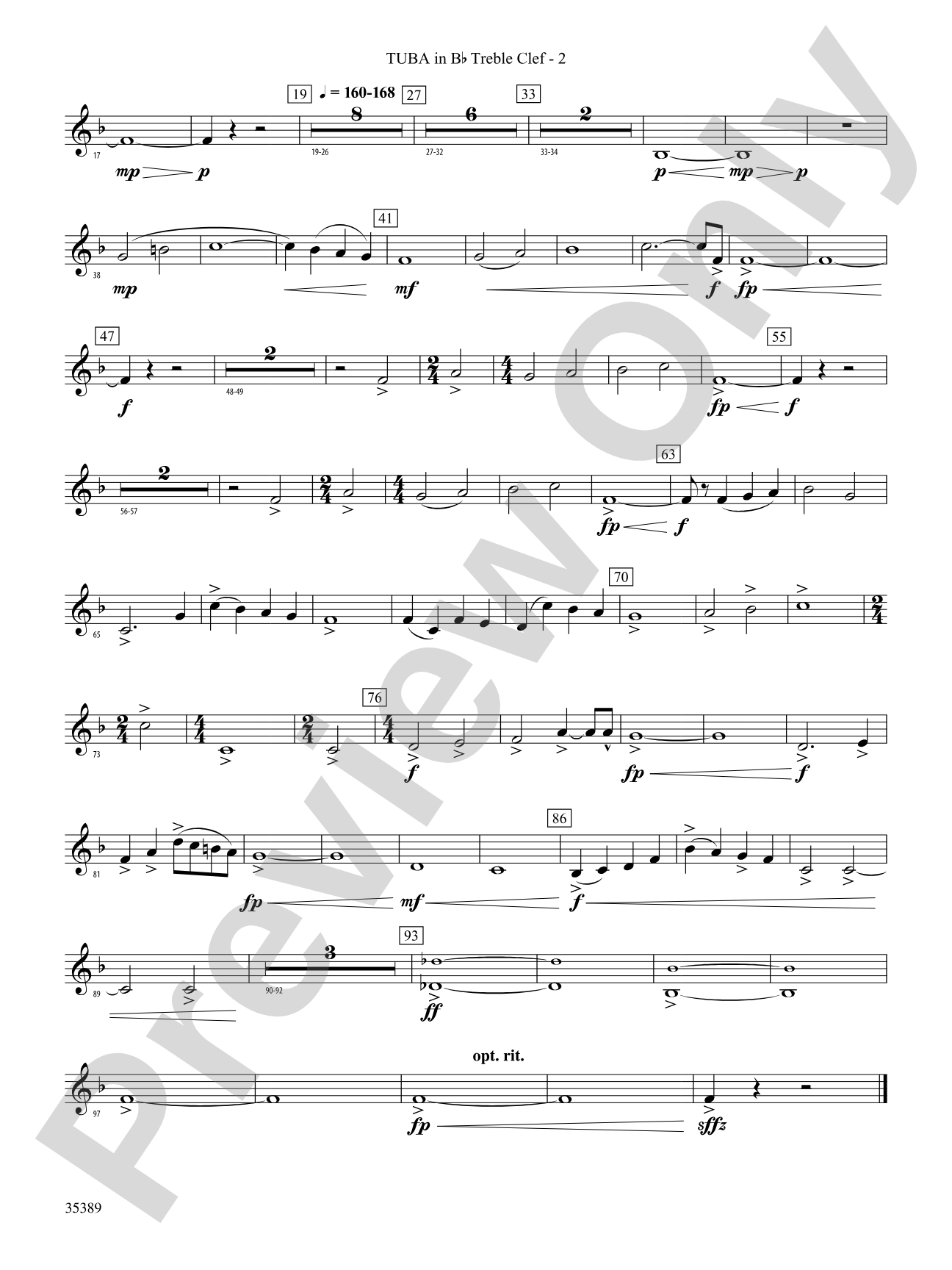In Glorious Splendour: (wp) B-flat Tuba T.C.