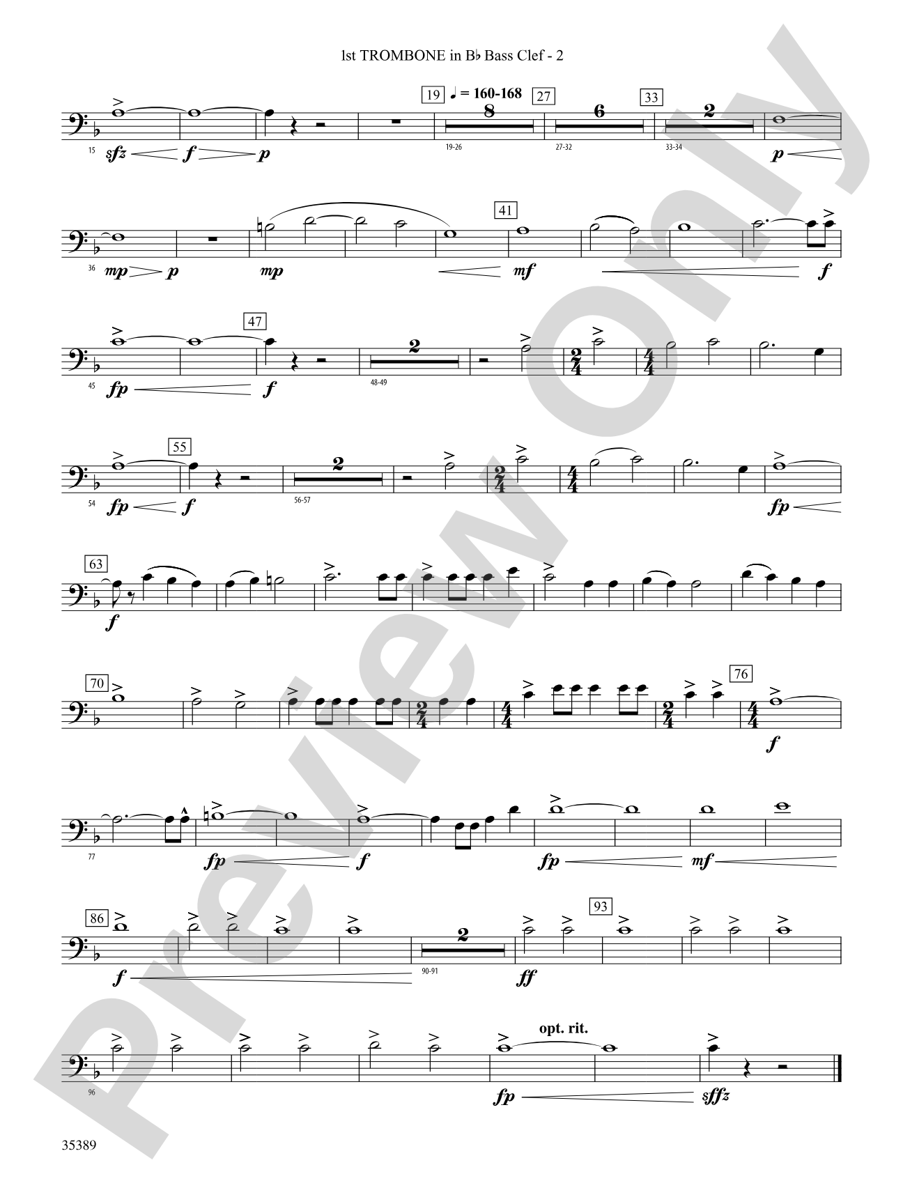 In Glorious Splendour: (wp) 1st B-flat Trombone B.C.