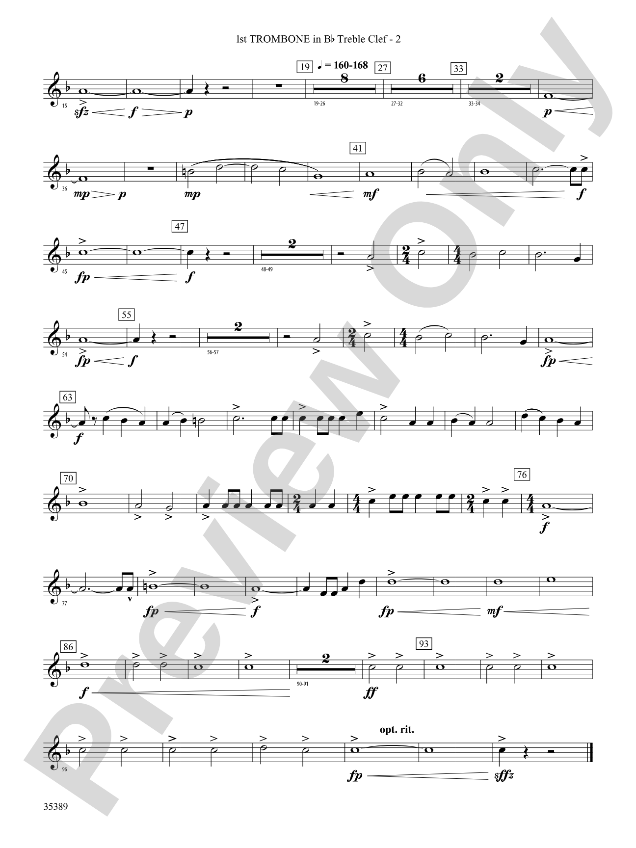 In Glorious Splendour: (wp) 1st B-flat Trombone T.C.