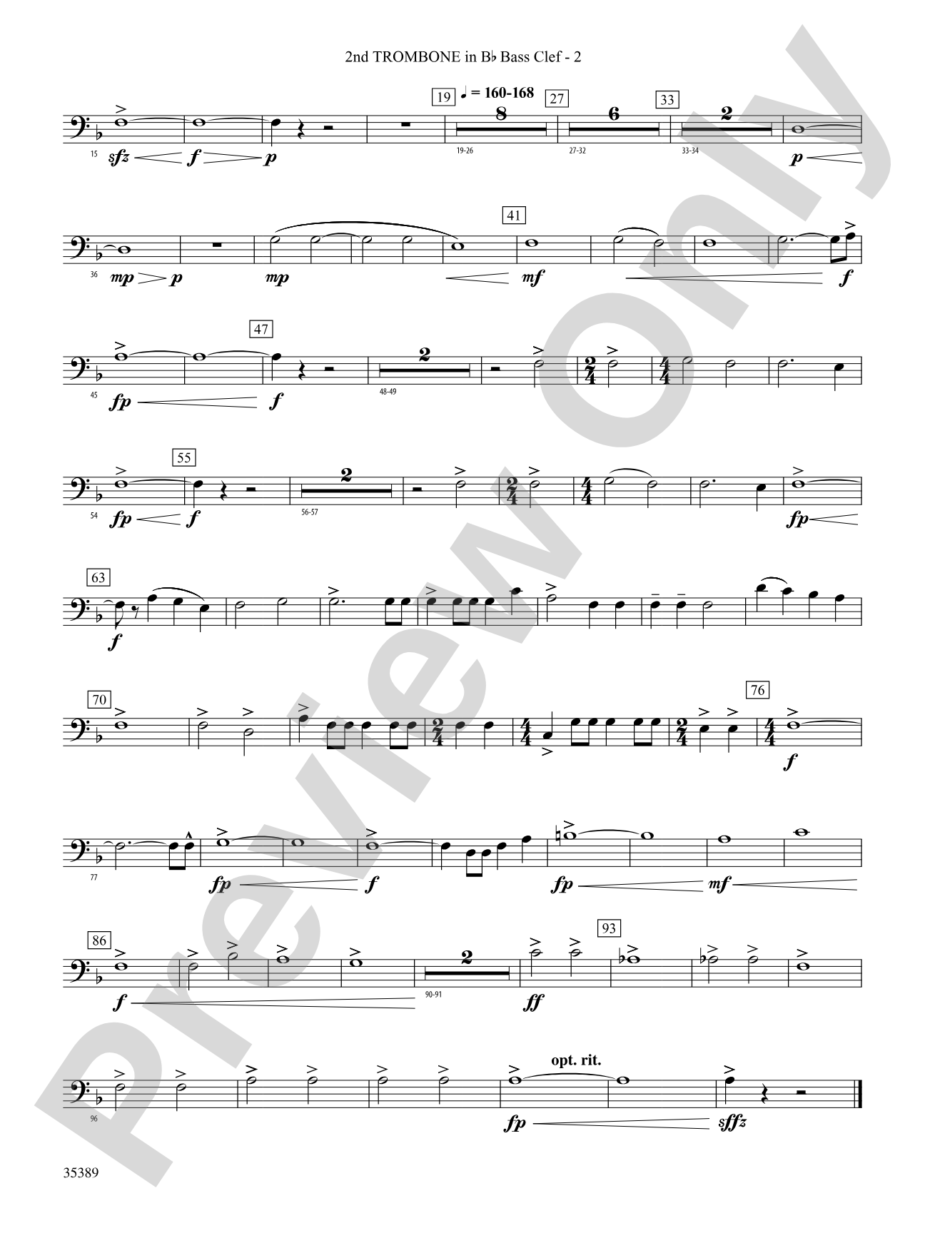 In Glorious Splendour: (wp) 2nd B-flat Trombone B.C.