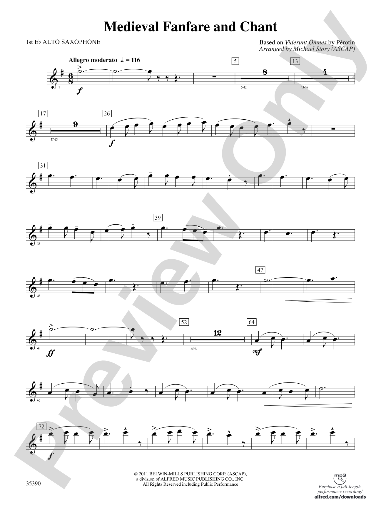 Medieval Fanfare and Chant: E-flat Alto Saxophone