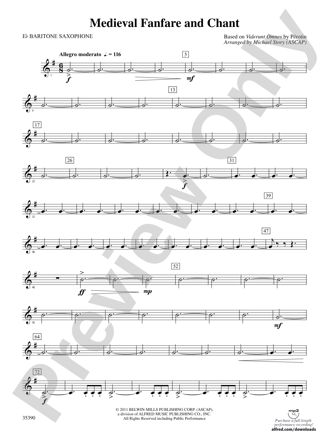 Medieval Fanfare and Chant: E-flat Baritone Saxophone