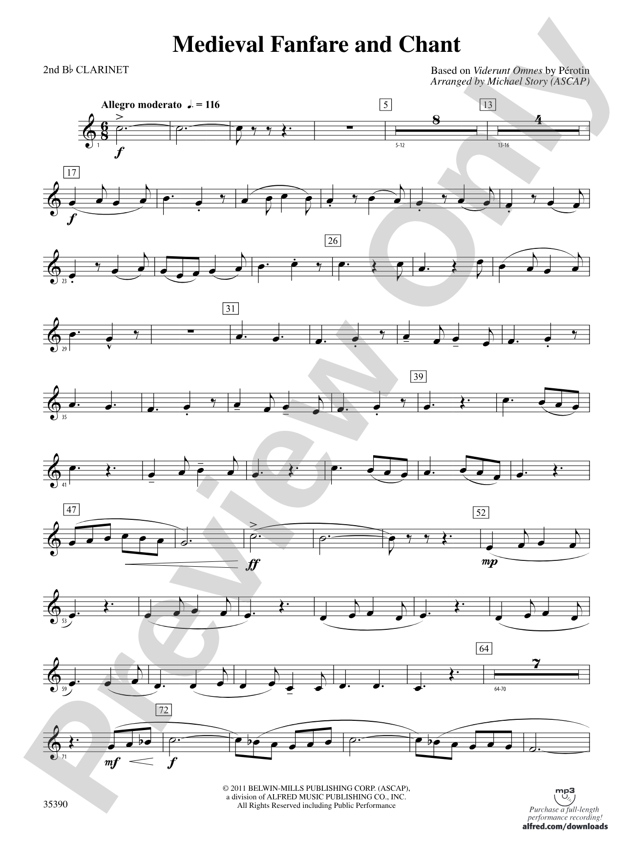 Medieval Fanfare and Chant: 2nd B-flat Clarinet