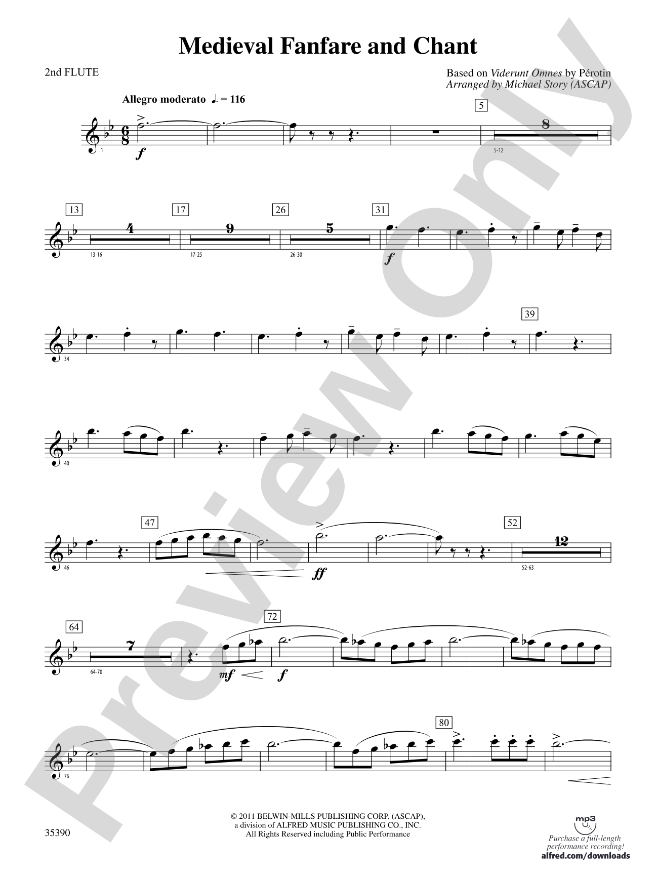 Medieval Fanfare and Chant: 2nd Flute