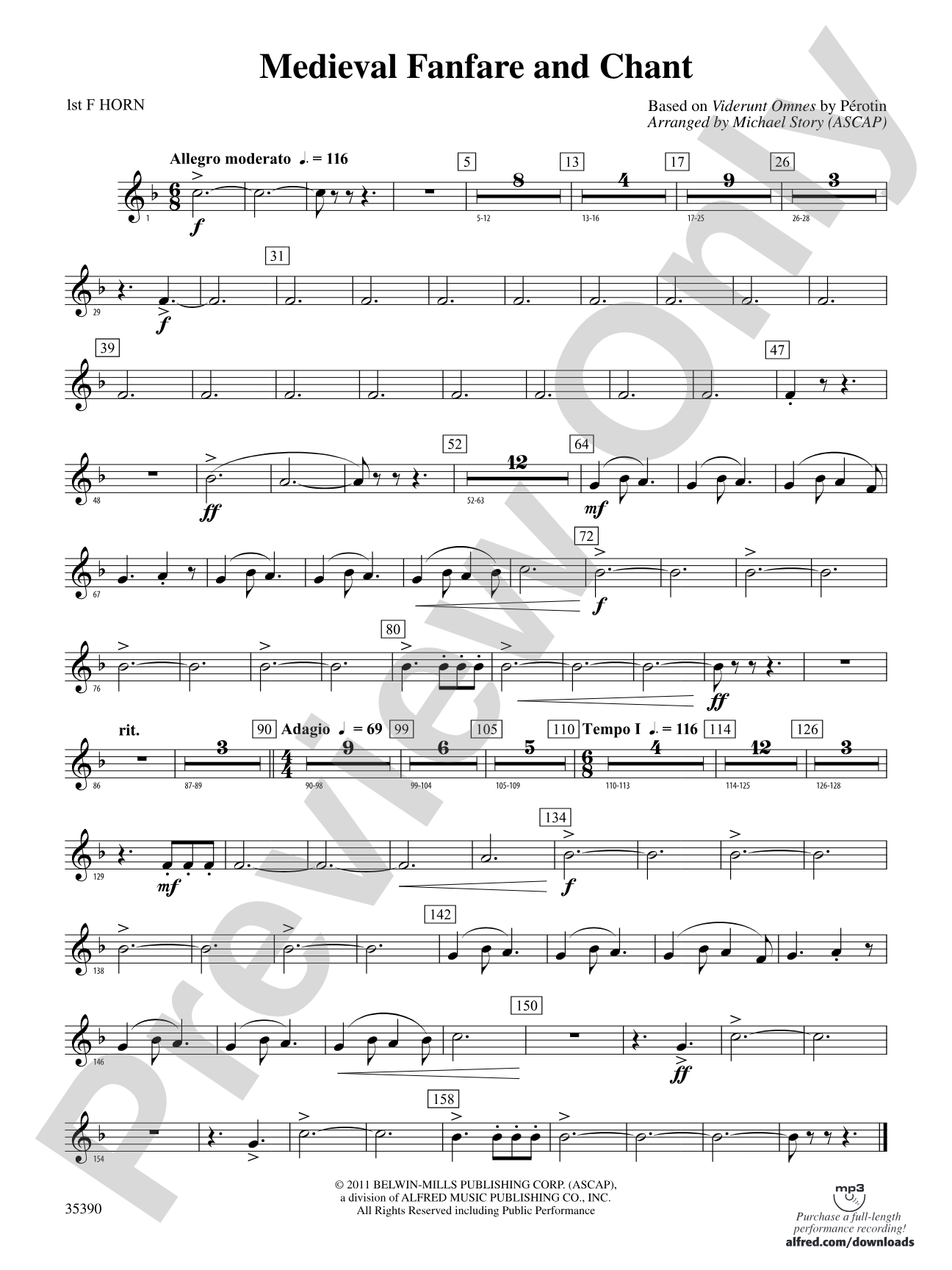 Medieval Fanfare and Chant: 1st F Horn