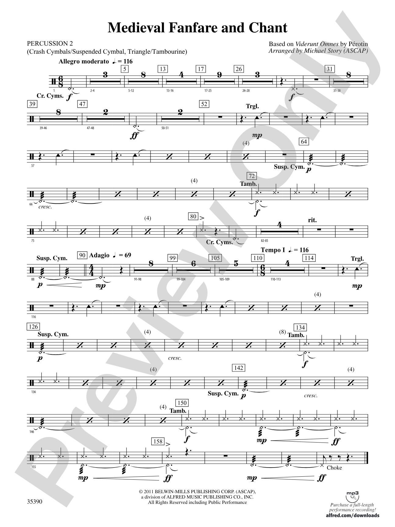 Medieval Fanfare and Chant: 2nd Percussion