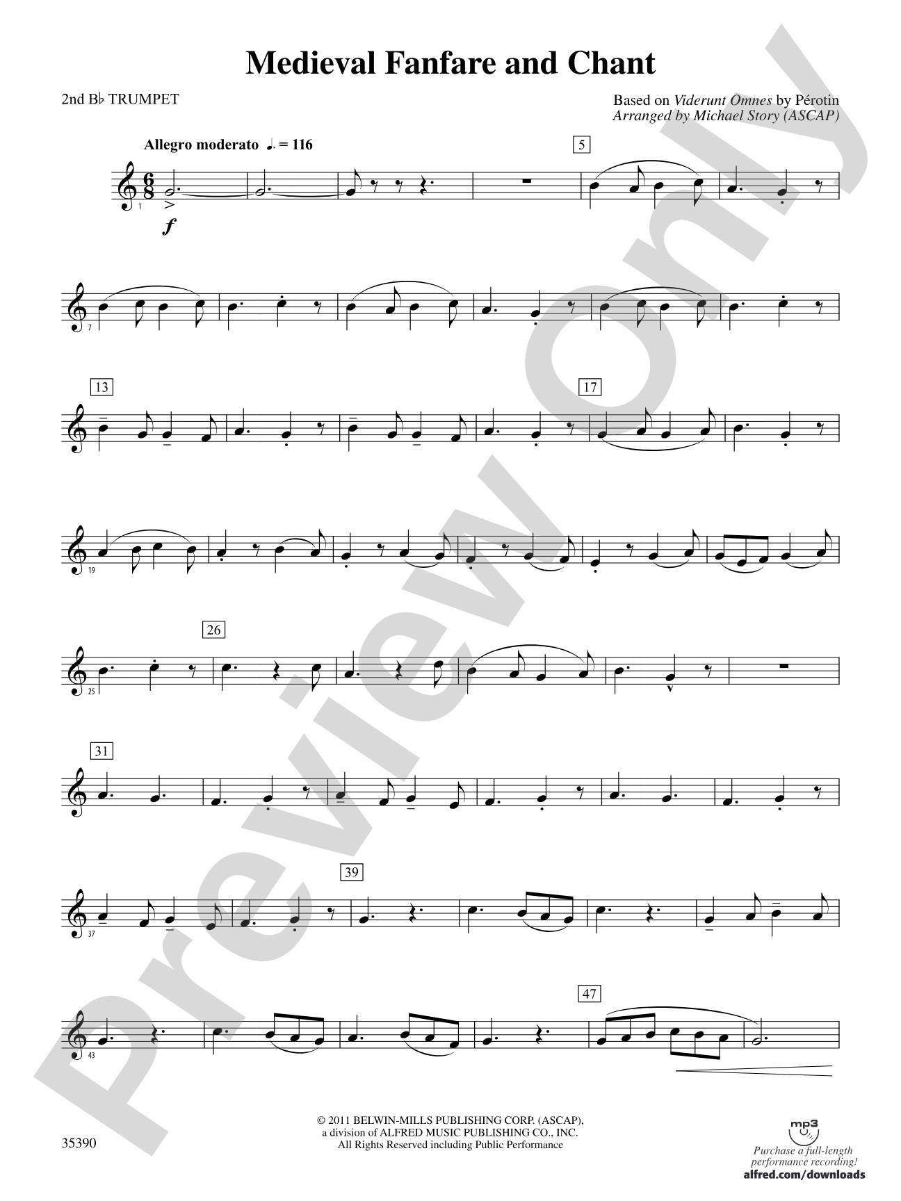 Medieval Fanfare and Chant: 2nd B-flat Trumpet