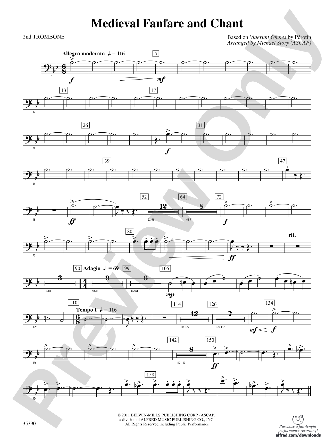 Medieval Fanfare and Chant: 2nd Trombone