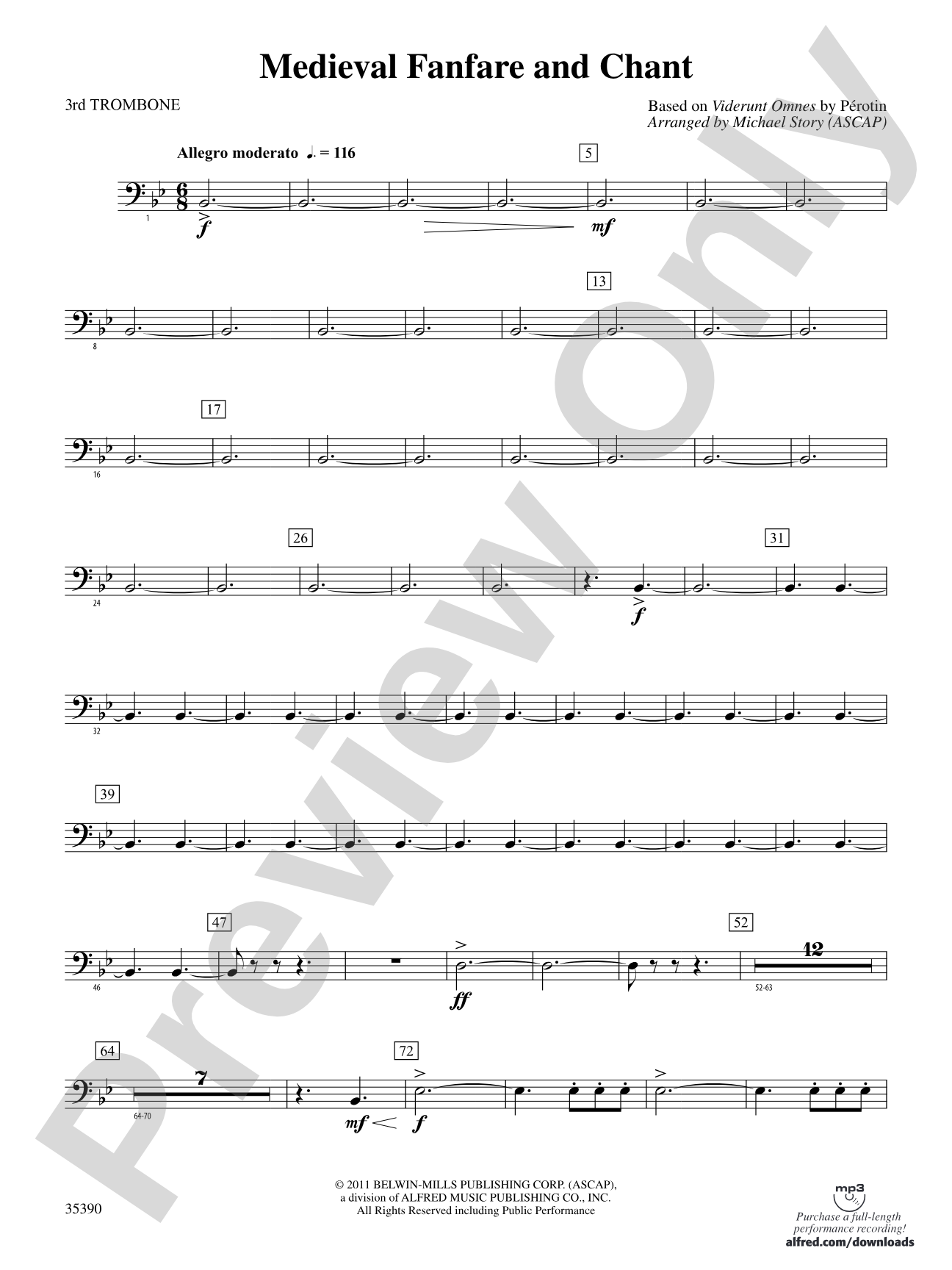 Medieval Fanfare and Chant: 3rd Trombone