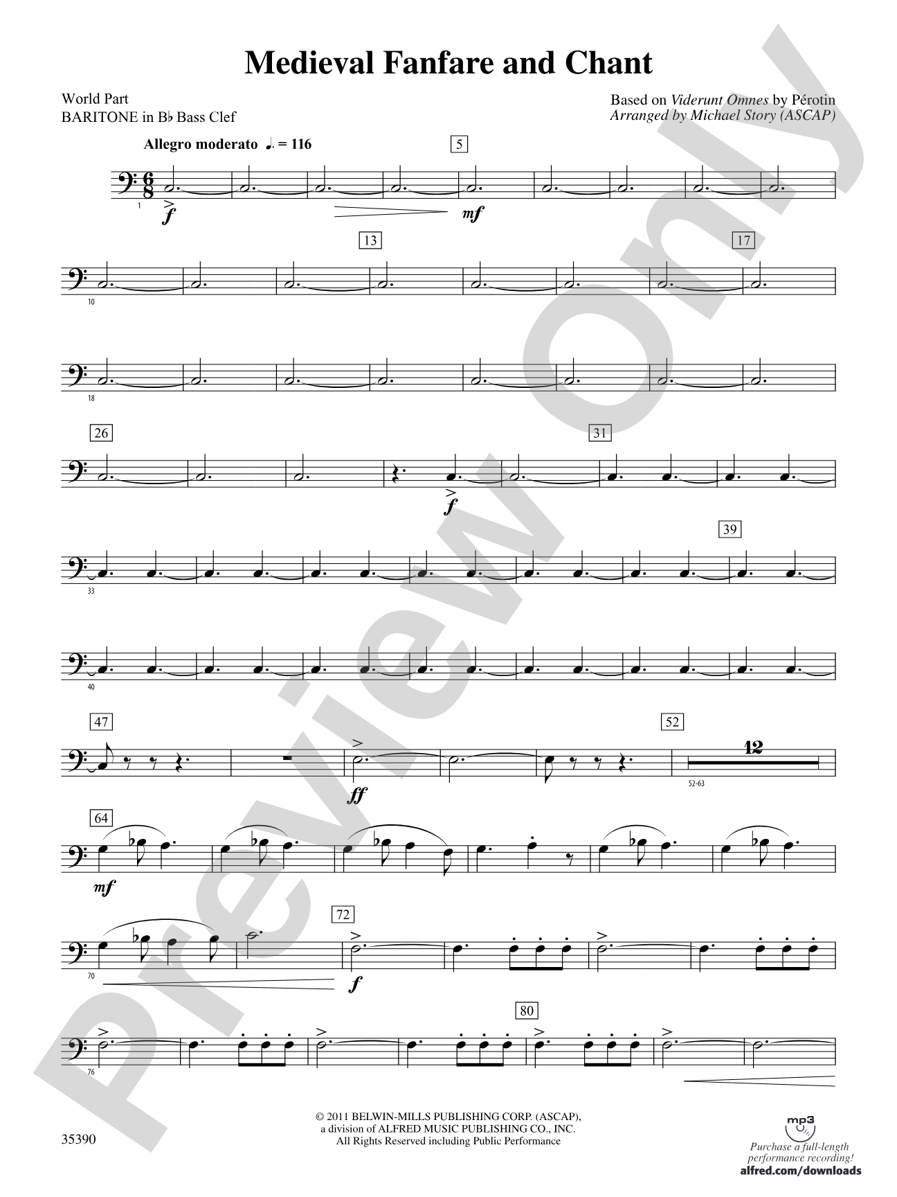 Medieval Fanfare and Chant: (wp) B-flat Baritone B.C.