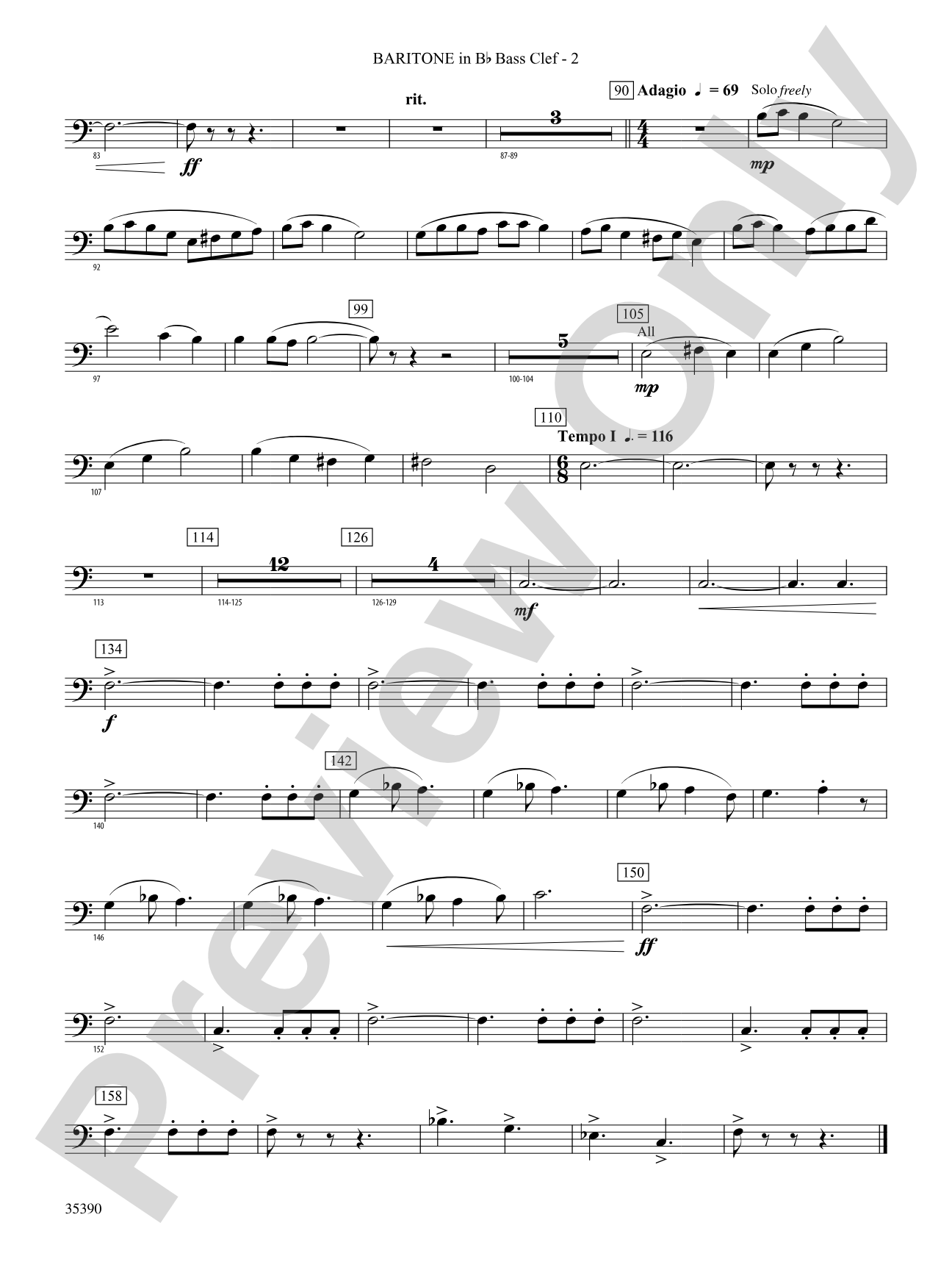 Medieval Fanfare and Chant: (wp) B-flat Baritone B.C.
