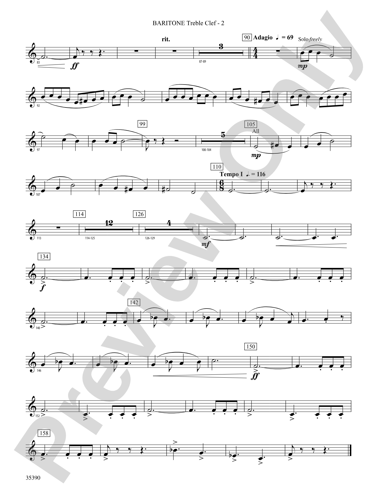 Medieval Fanfare and Chant: (wp) Baritone T.C.