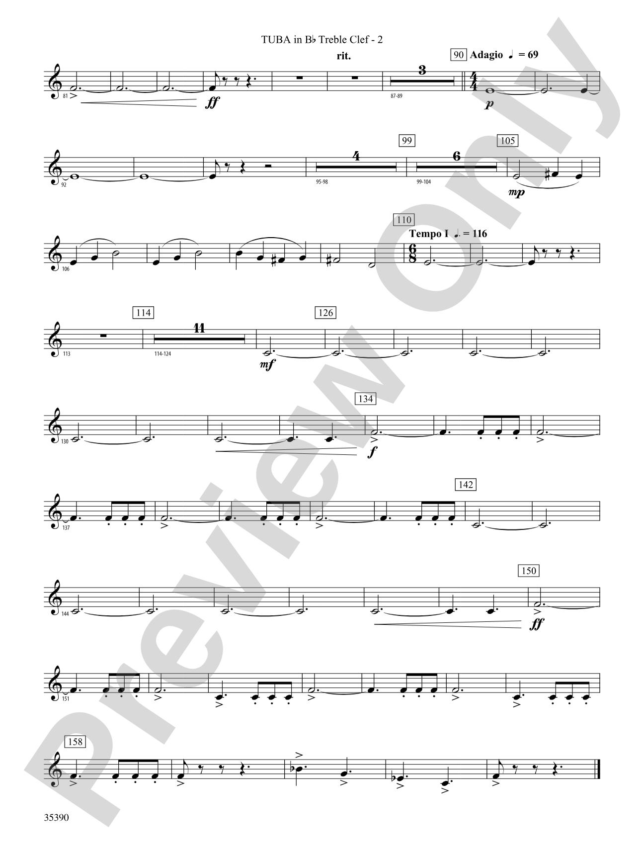 Medieval Fanfare and Chant: (wp) B-flat Tuba T.C.
