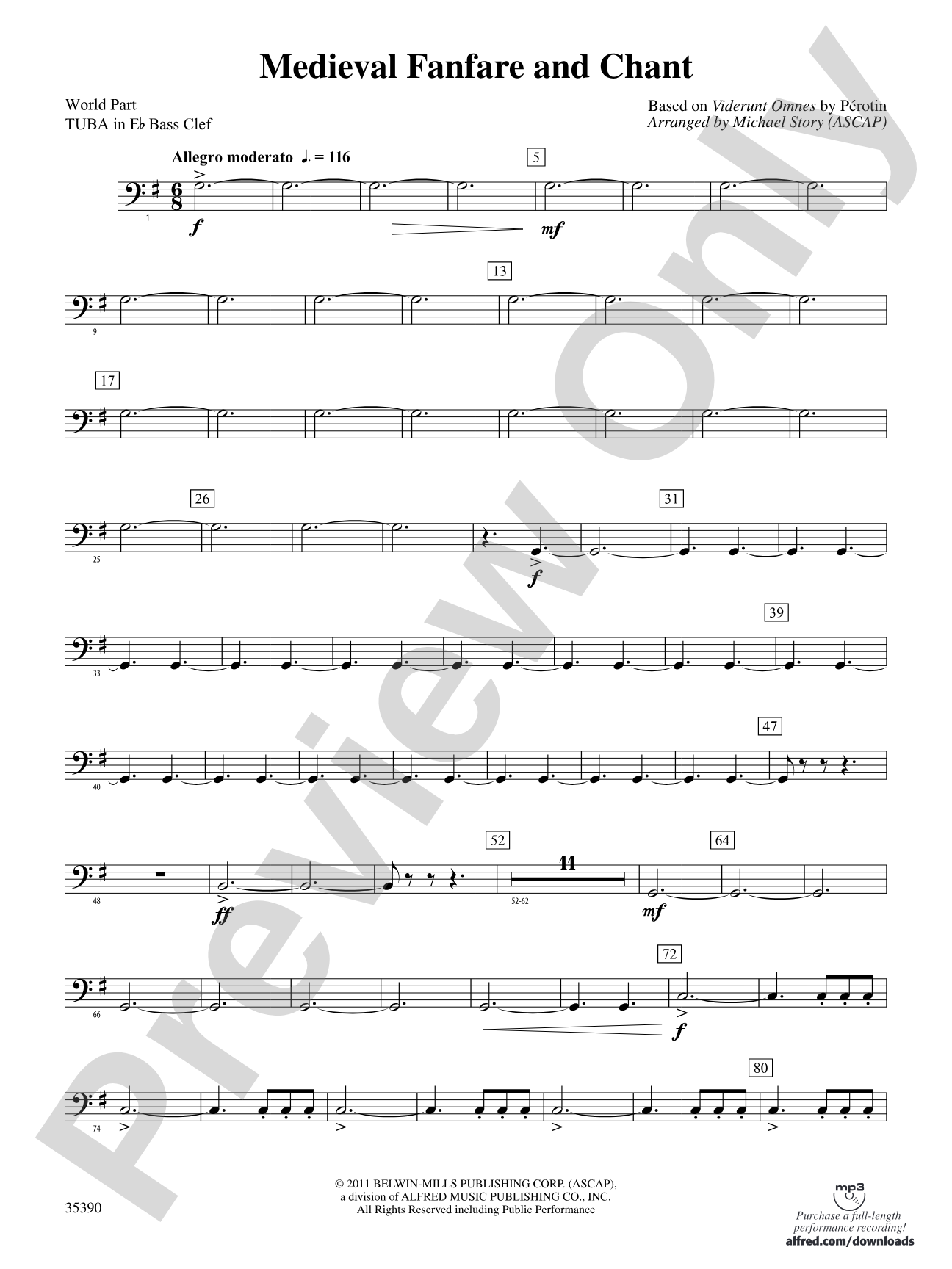 Medieval Fanfare and Chant: (wp) E-flat Tuba B.C.