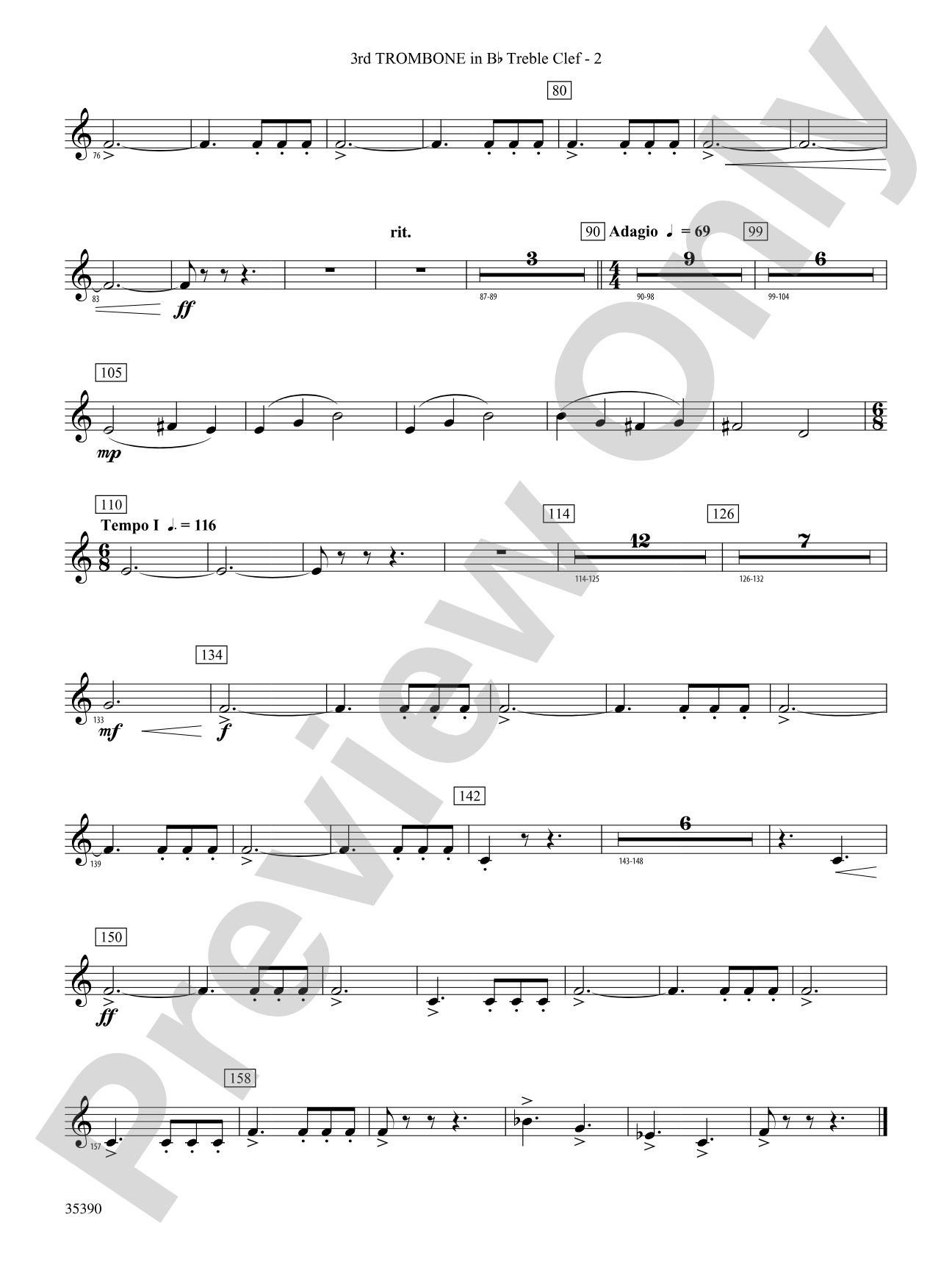 Medieval Fanfare and Chant: (wp) 3rd B-flat Trombone T.C.
