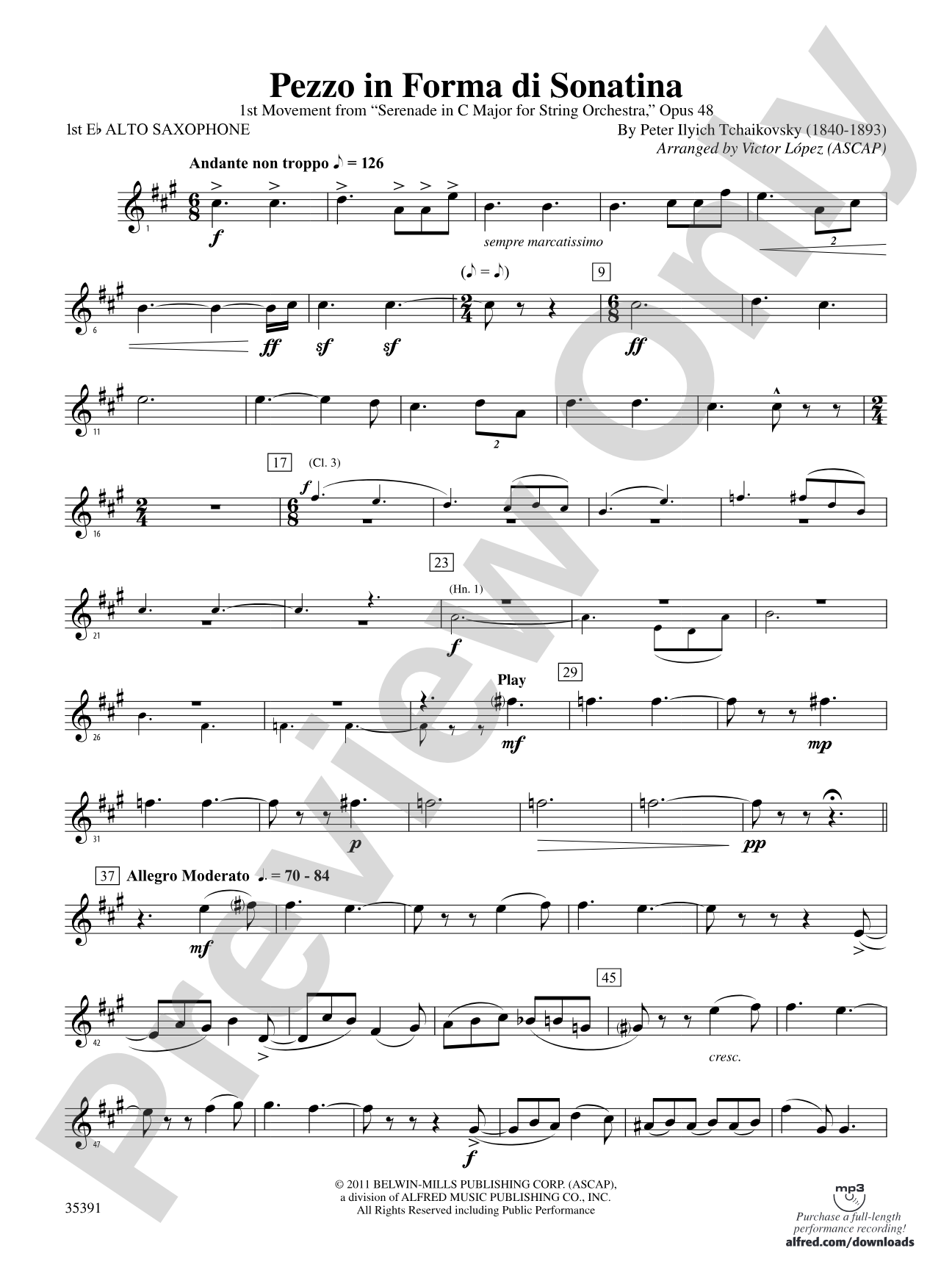 Pezzo in forma di Sonatina: E-flat Alto Saxophone