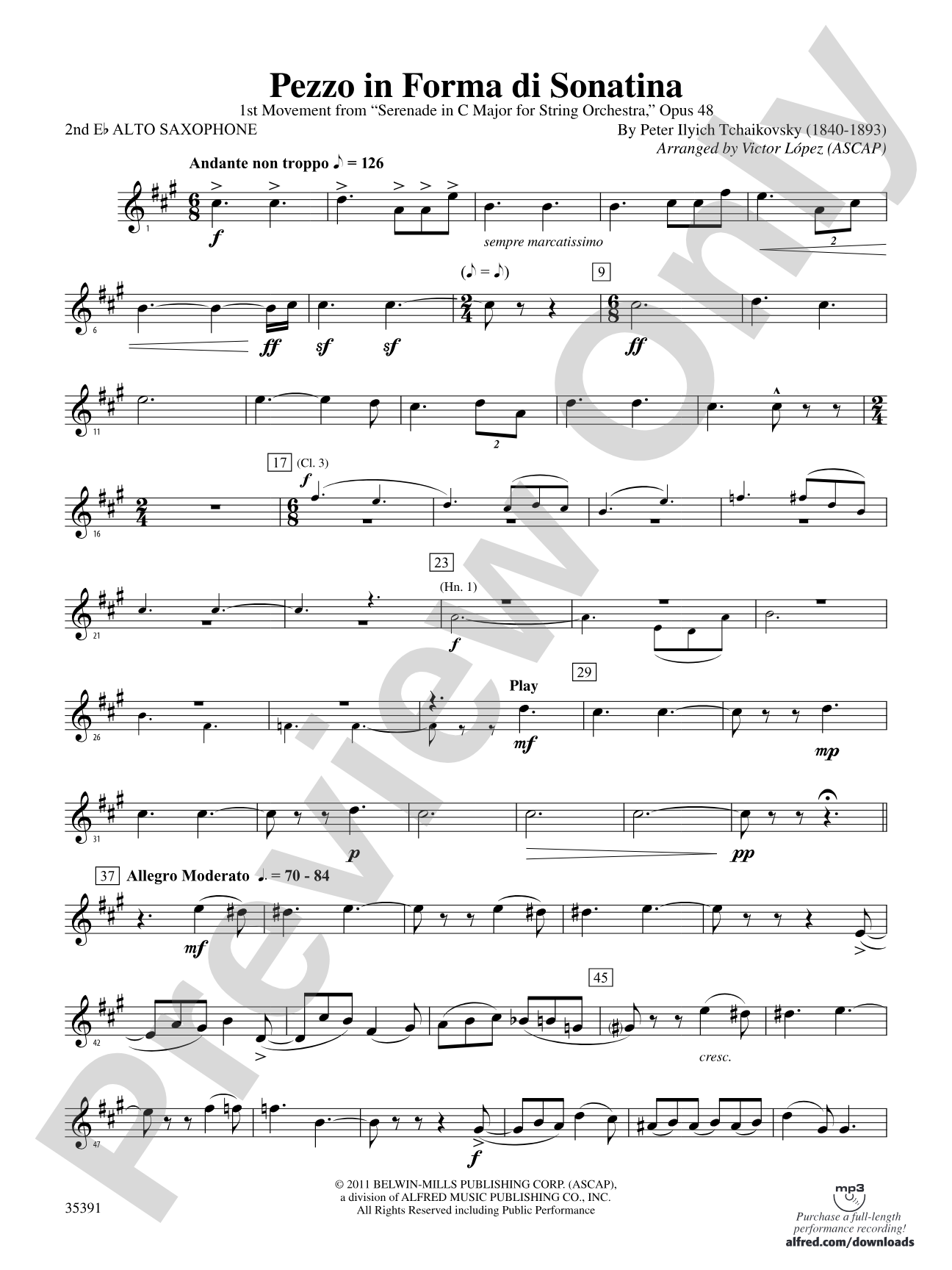 Pezzo in forma di Sonatina: 2nd E-flat Alto Saxophone
