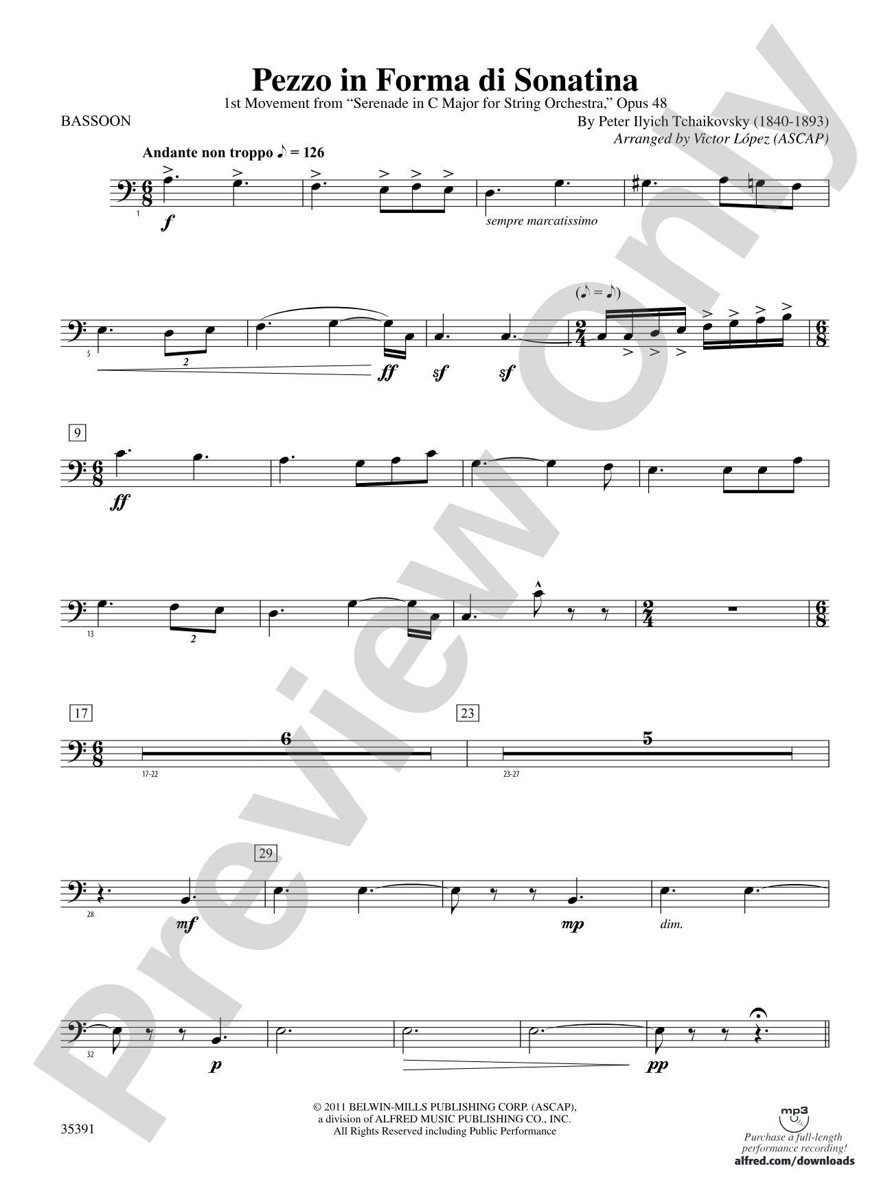 Pezzo in forma di Sonatina: Bassoon