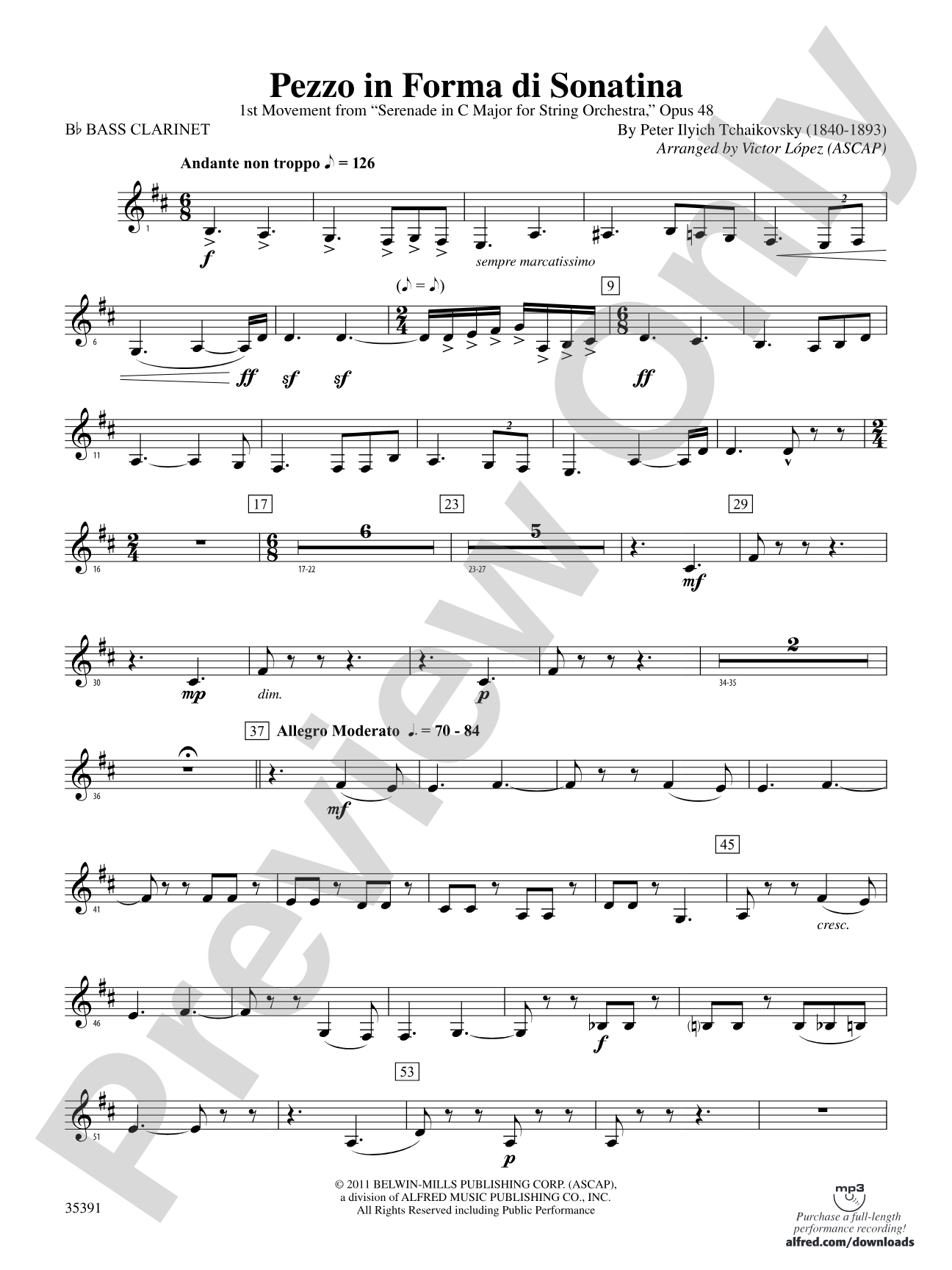 Pezzo in forma di Sonatina: B-flat Bass Clarinet