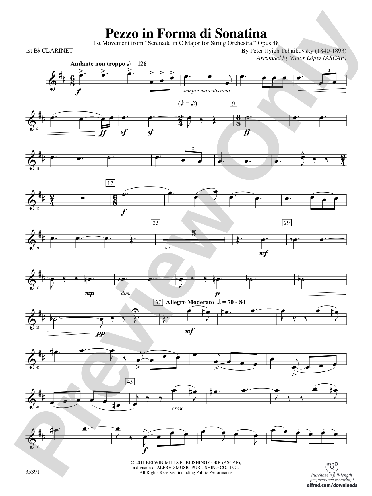 Pezzo in forma di Sonatina: 1st B-flat Clarinet