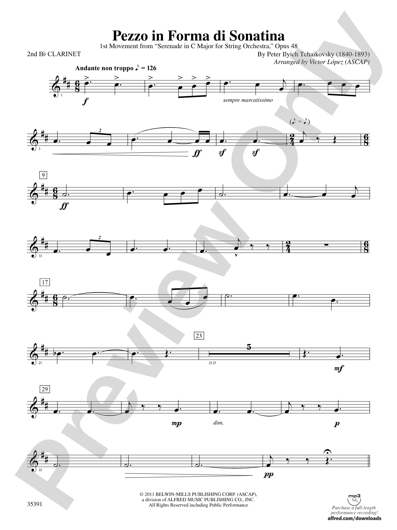 Pezzo in forma di Sonatina: 2nd B-flat Clarinet