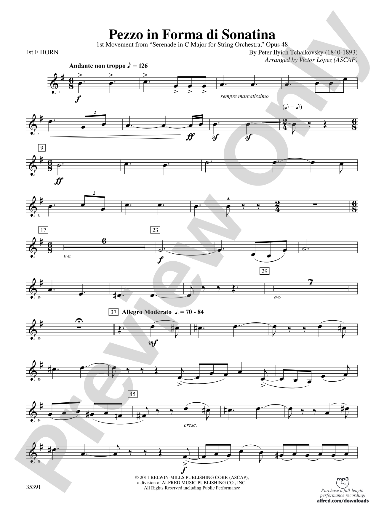 Pezzo in forma di Sonatina: 1st F Horn