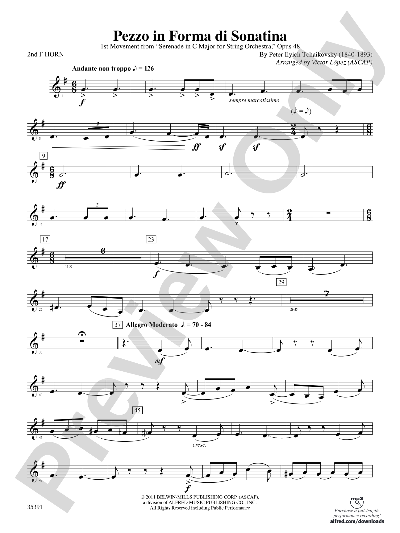 Pezzo in forma di Sonatina: 2nd F Horn