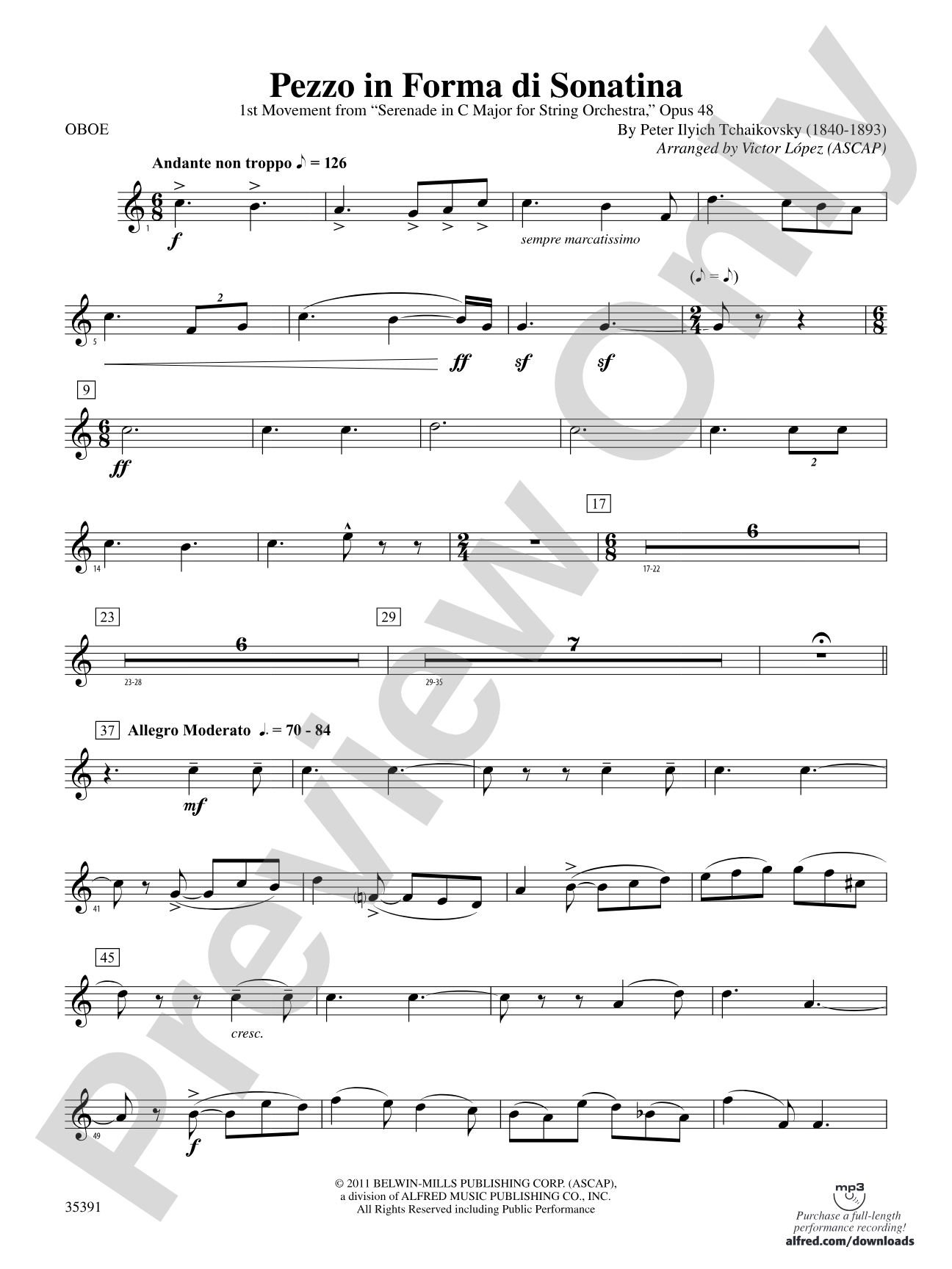 Pezzo in forma di Sonatina: Oboe