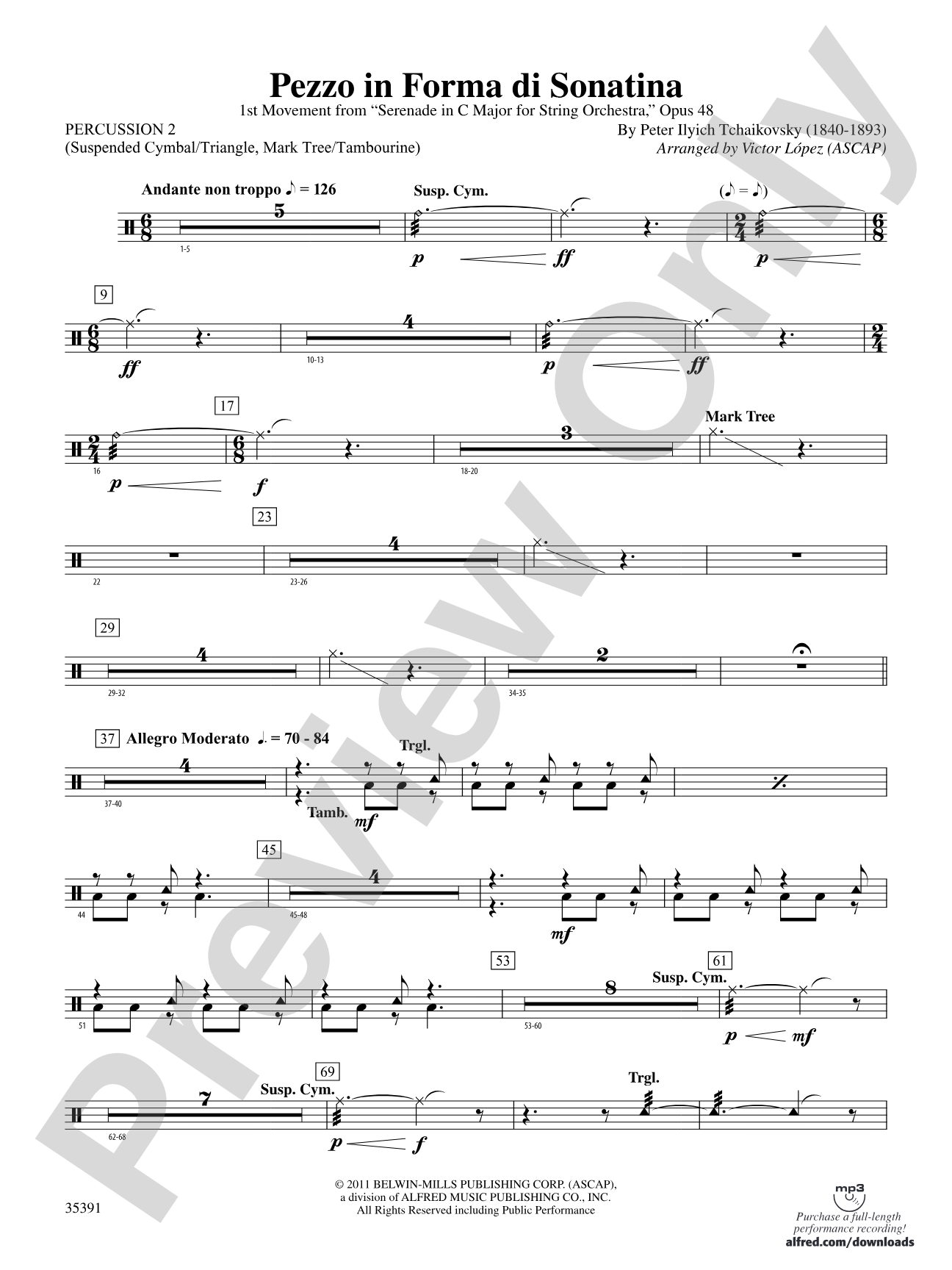 Pezzo in forma di Sonatina: 2nd Percussion