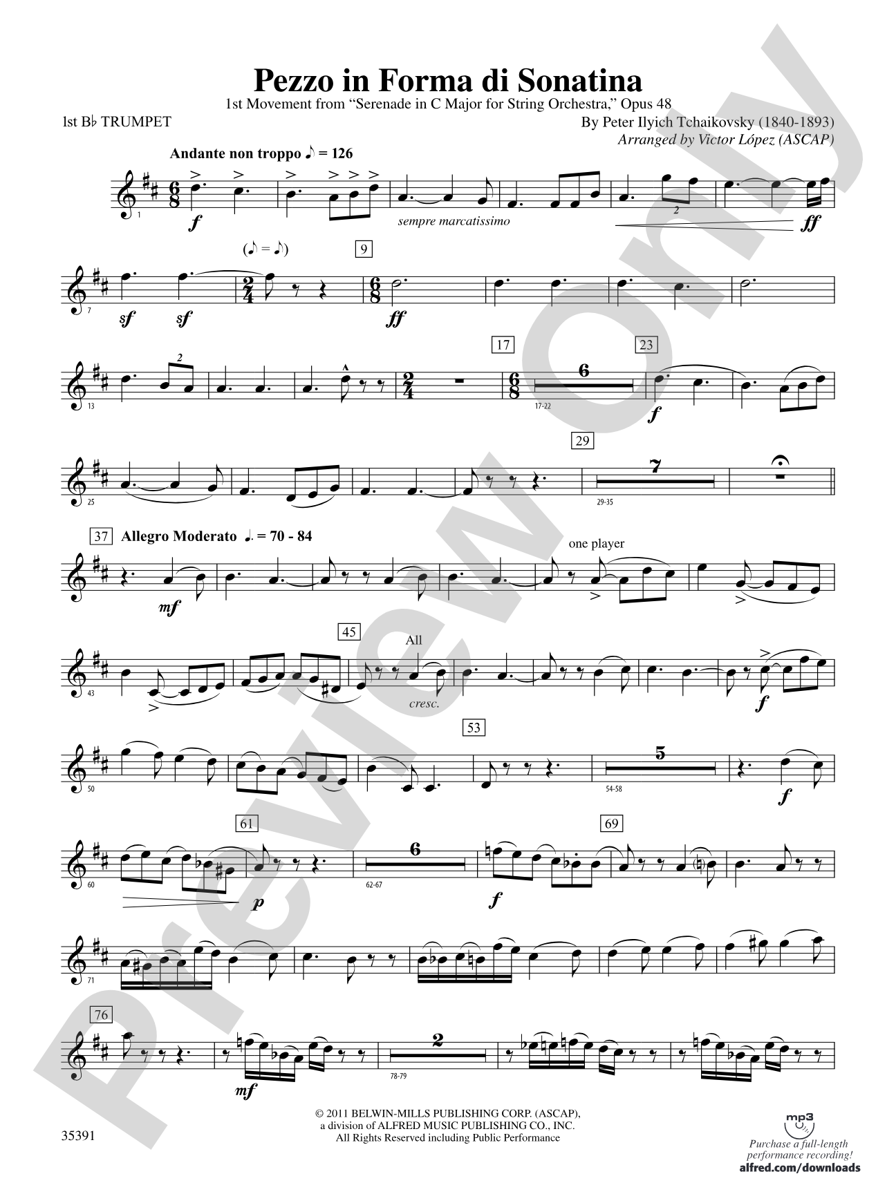 Pezzo in forma di Sonatina: 1st B-flat Trumpet