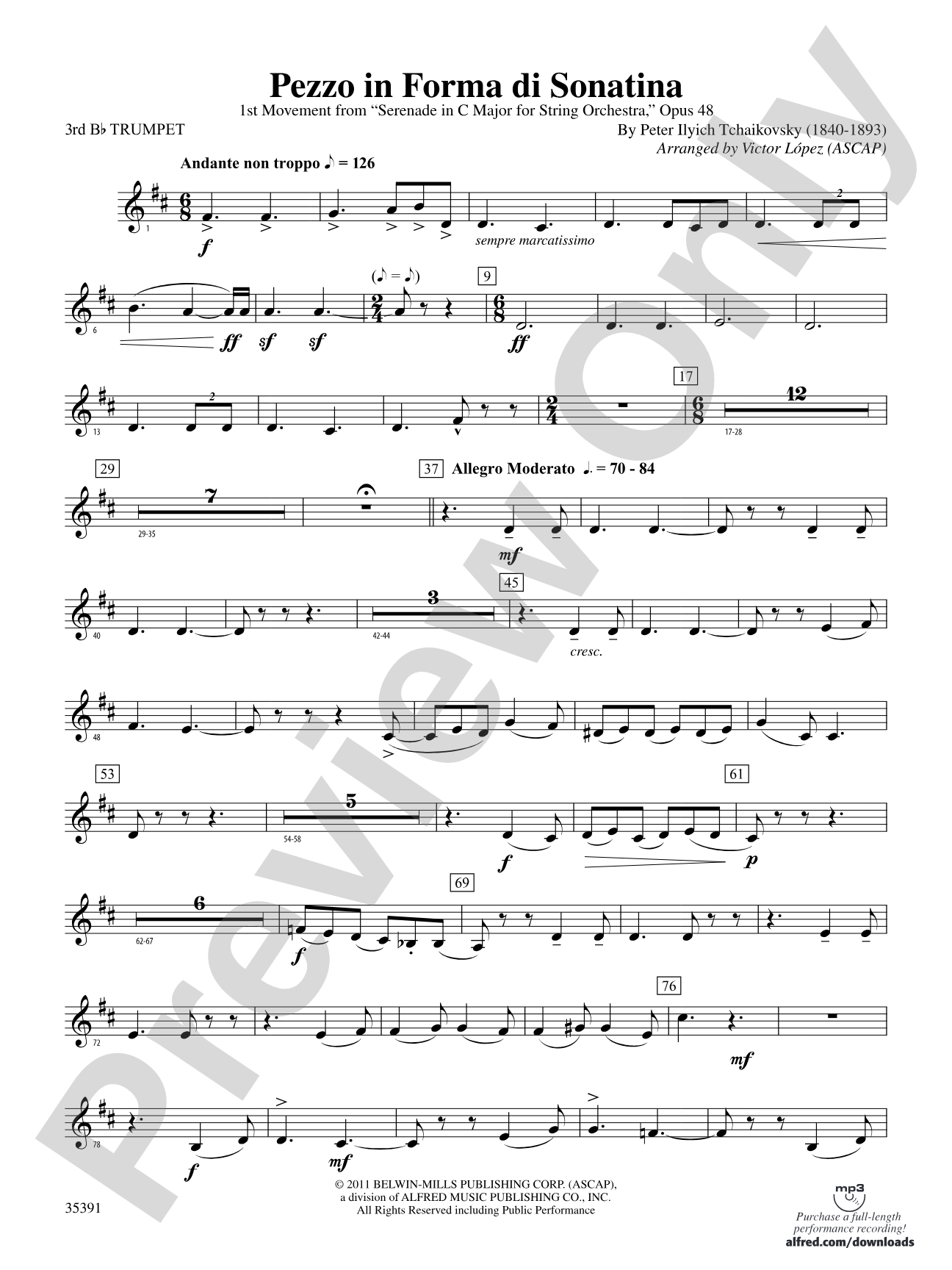 Pezzo in forma di Sonatina: 3rd B-flat Trumpet