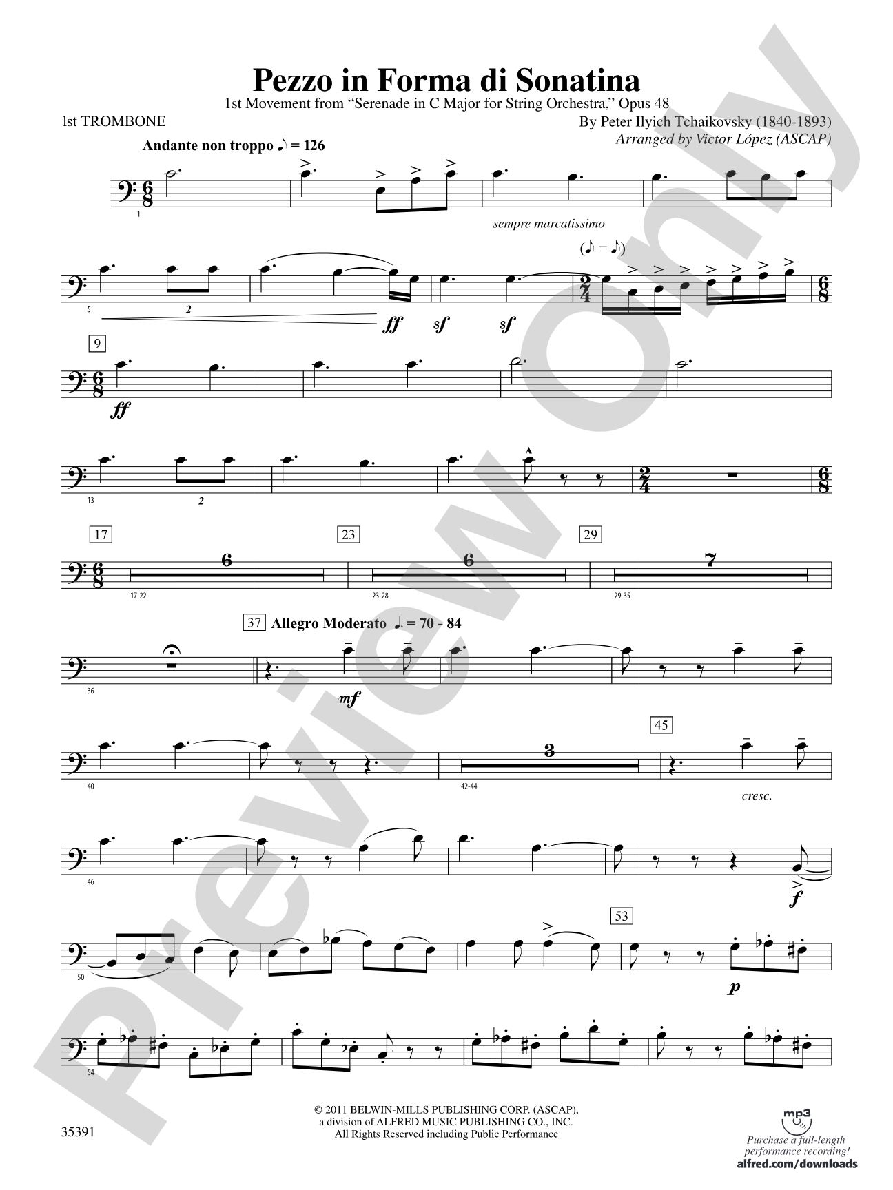 Pezzo in forma di Sonatina: 1st Trombone