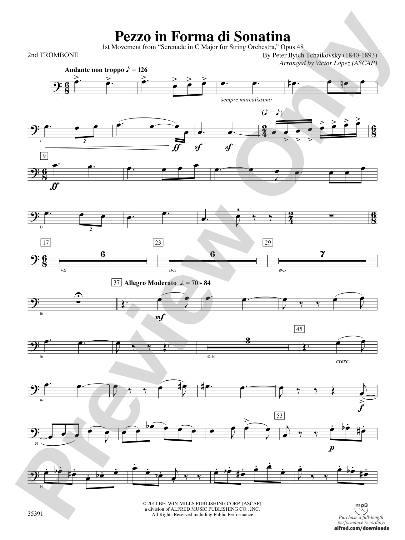 Pezzo in forma di Sonatina: 2nd Trombone
