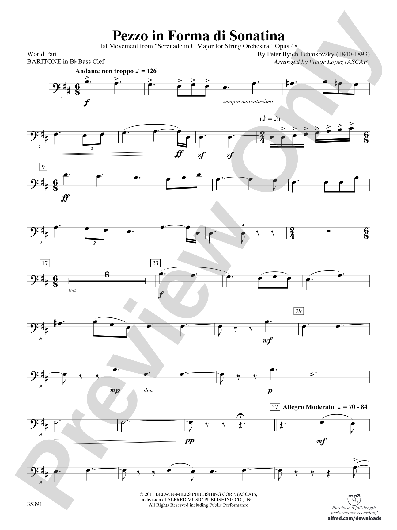 Pezzo in forma di Sonatina: (wp) B-flat Baritone B.C.
