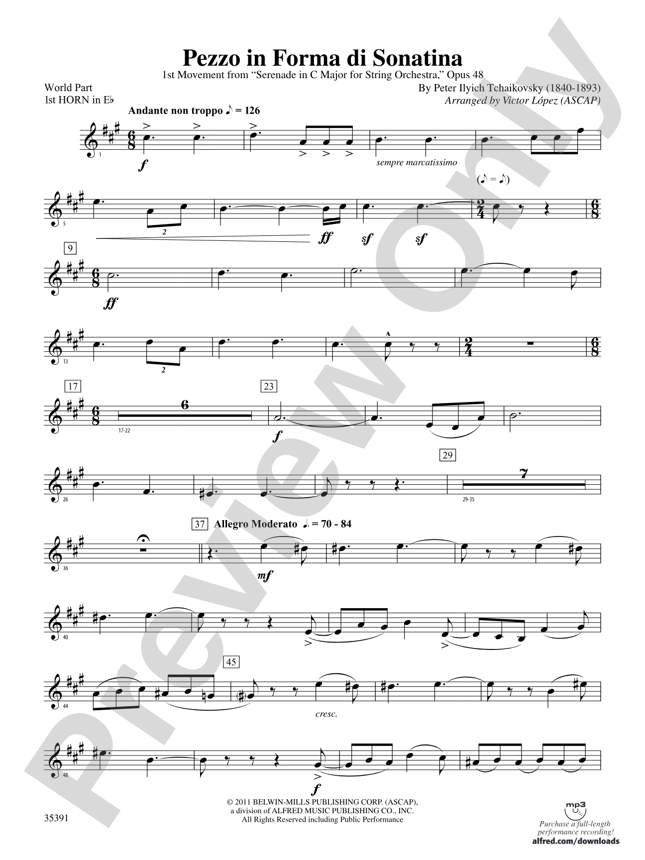 Pezzo in forma di Sonatina: (wp) 1st Horn in E-flat