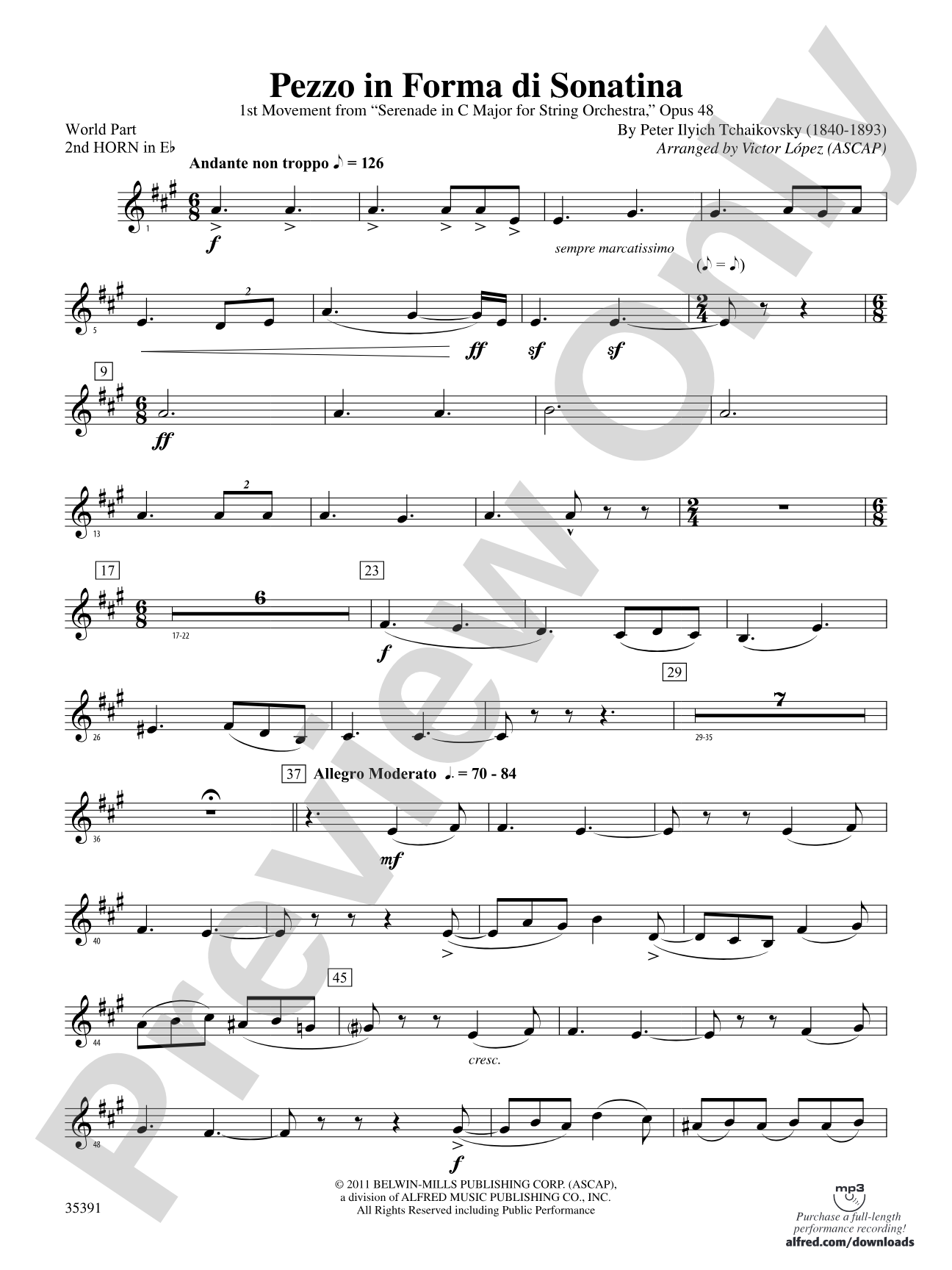 Pezzo in forma di Sonatina: (wp) 2nd Horn in E-flat