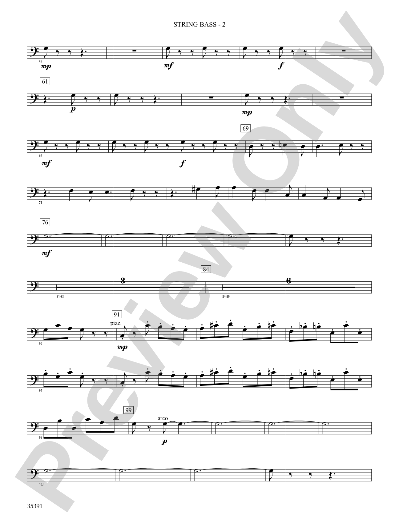Pezzo in forma di Sonatina: (wp) String Bass