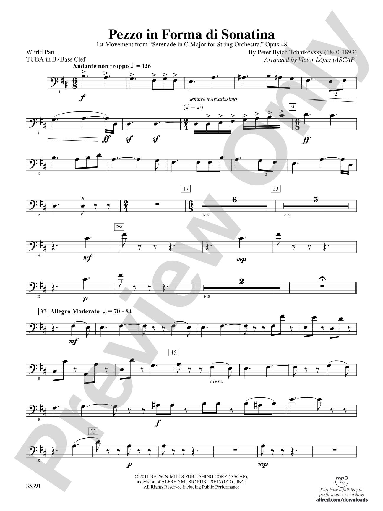 Pezzo in forma di Sonatina: (wp) B-flat Tuba B.C.