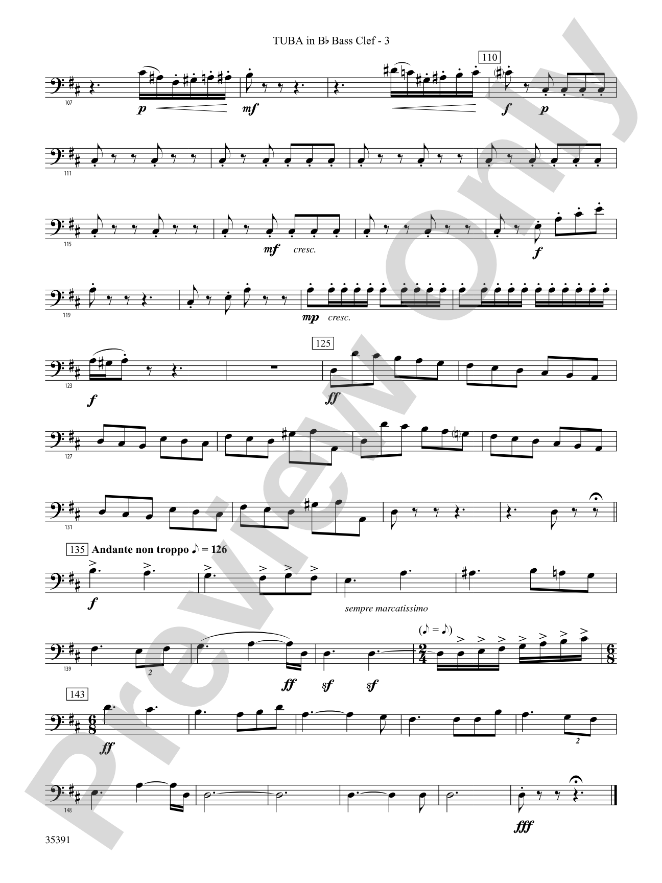 Pezzo in forma di Sonatina: (wp) B-flat Tuba B.C.
