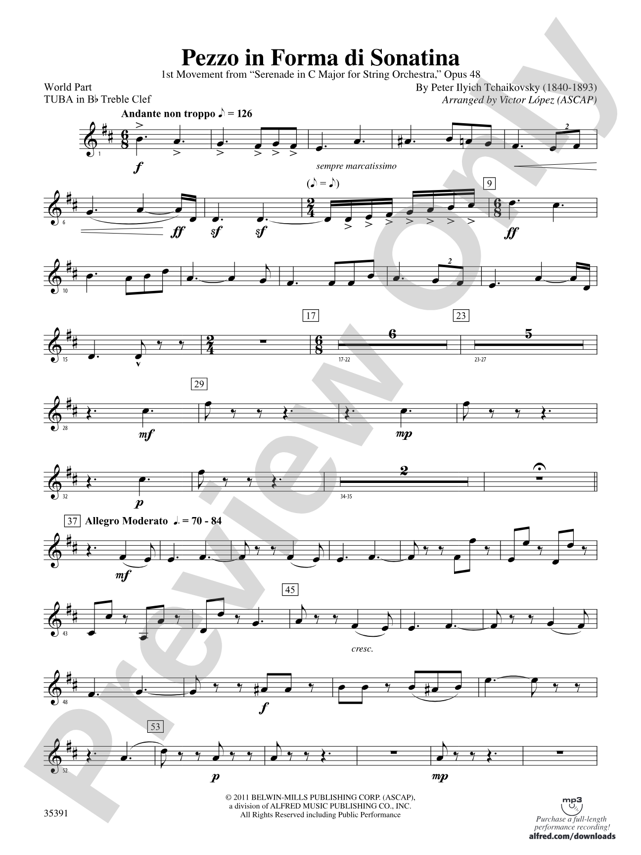 Pezzo in forma di Sonatina: (wp) B-flat Tuba T.C.