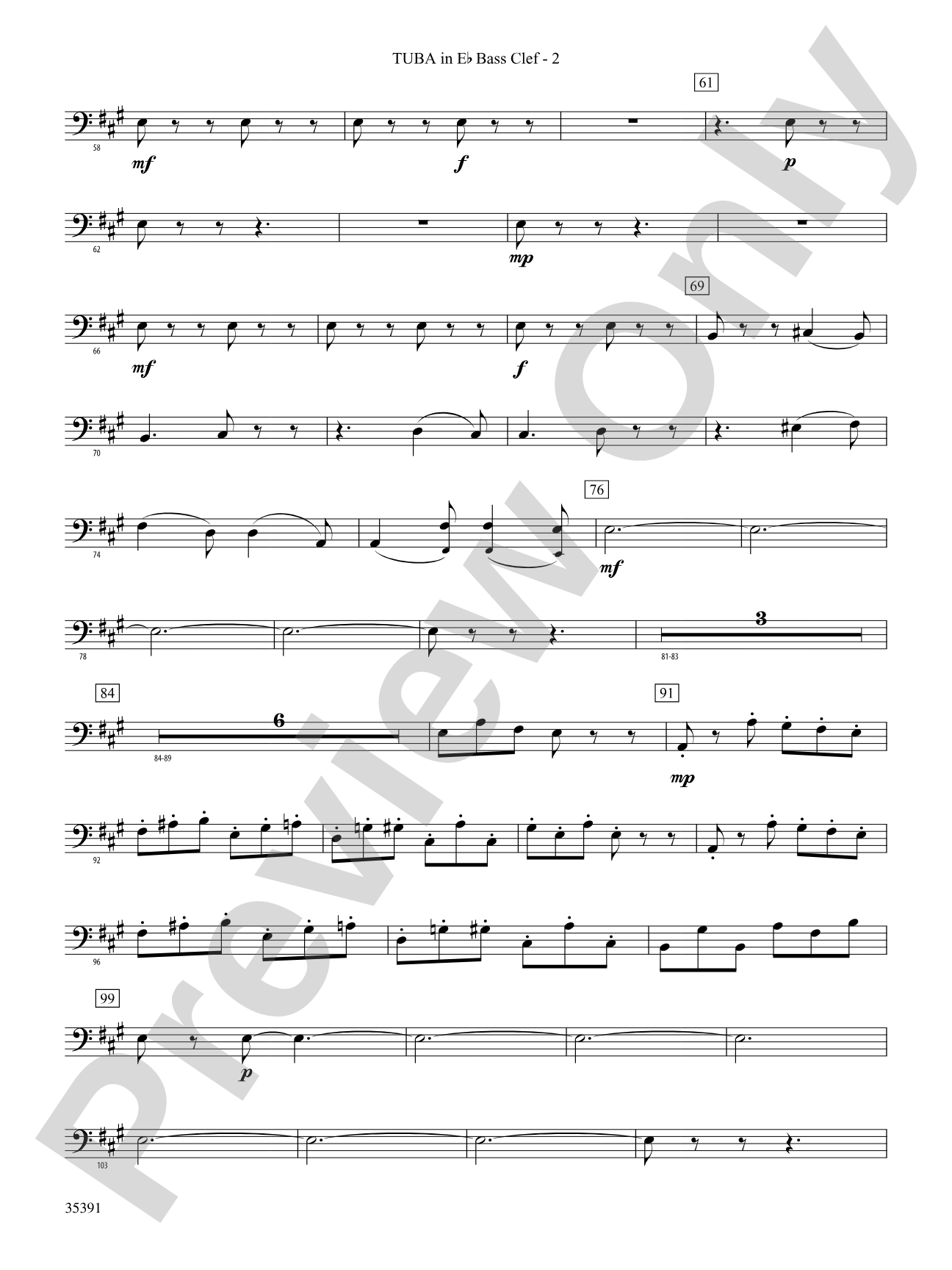 Pezzo in forma di Sonatina: (wp) E-flat Tuba B.C.
