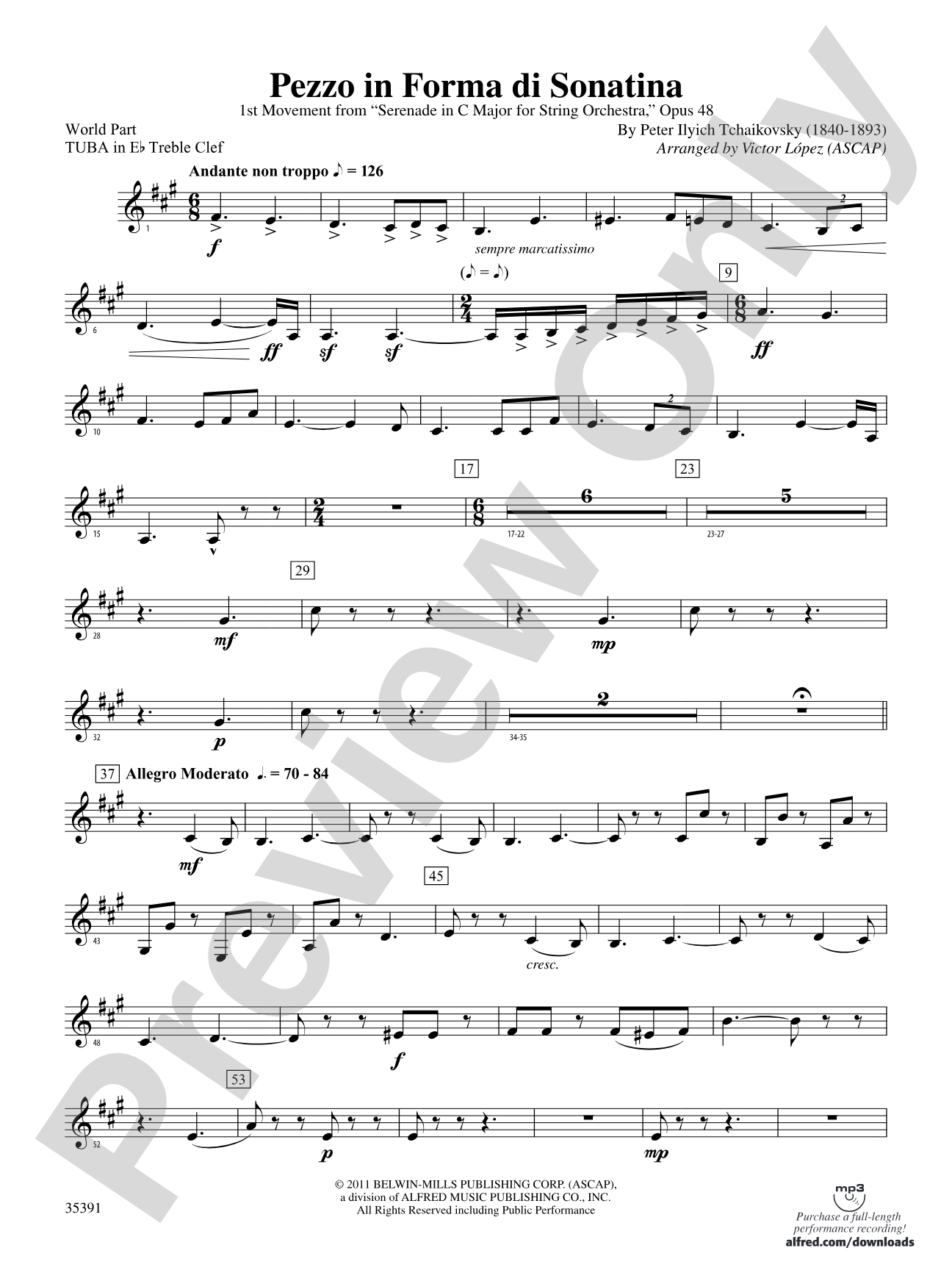 Pezzo in forma di Sonatina: (wp) E-flat Tuba T.C.
