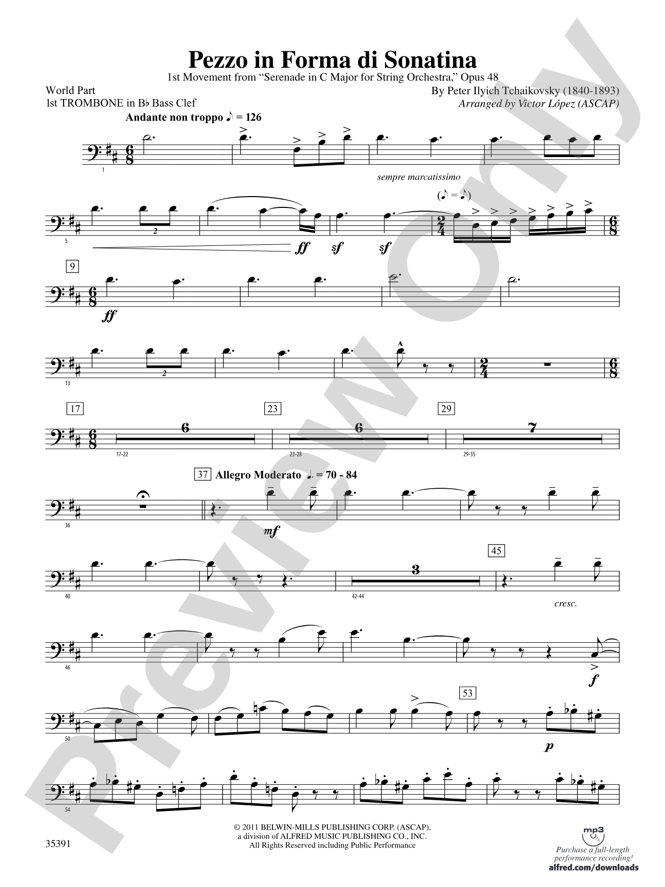 Pezzo in forma di Sonatina: (wp) 1st B-flat Trombone B.C.