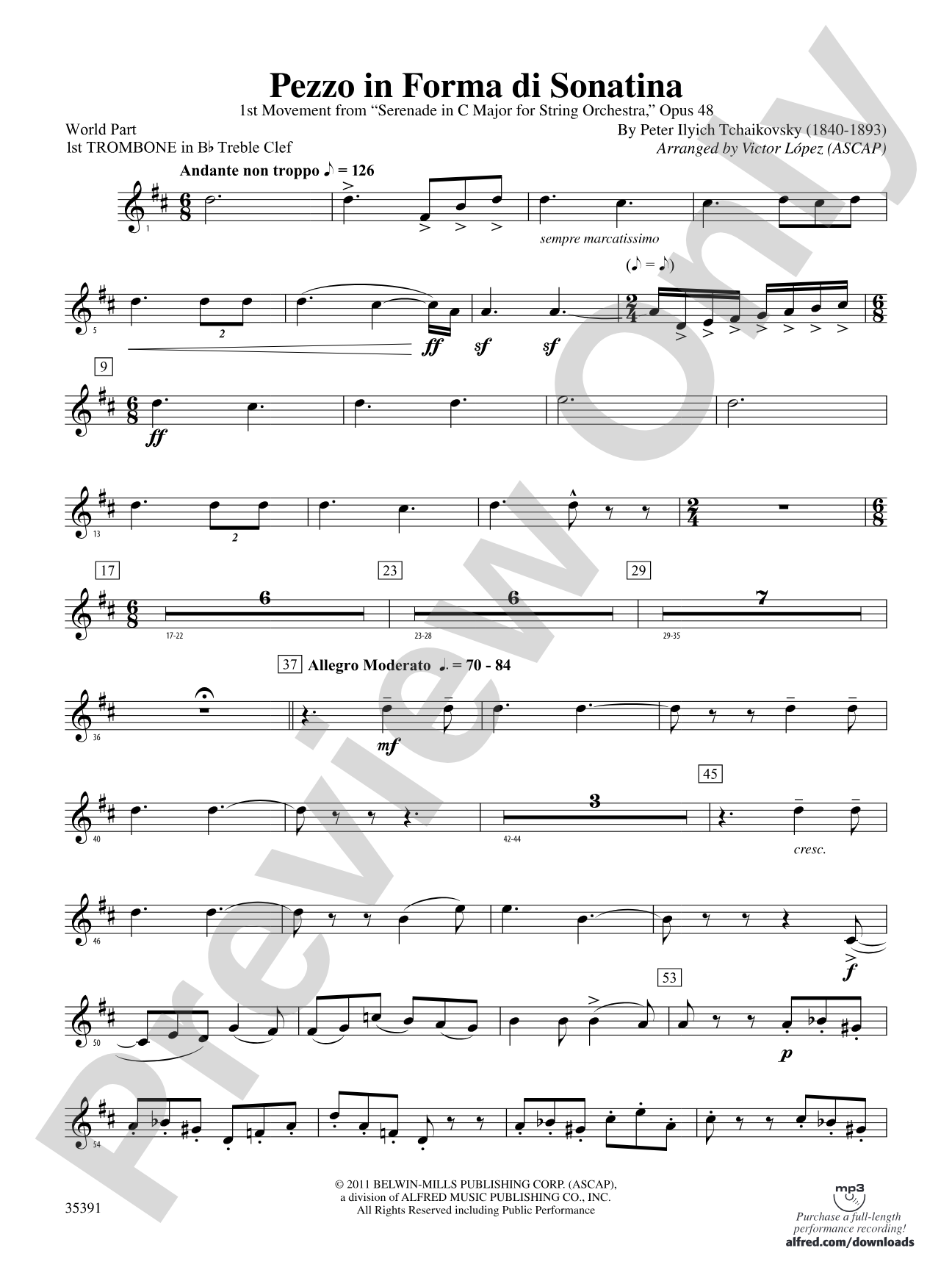 Pezzo in forma di Sonatina: (wp) 1st B-flat Trombone T.C.