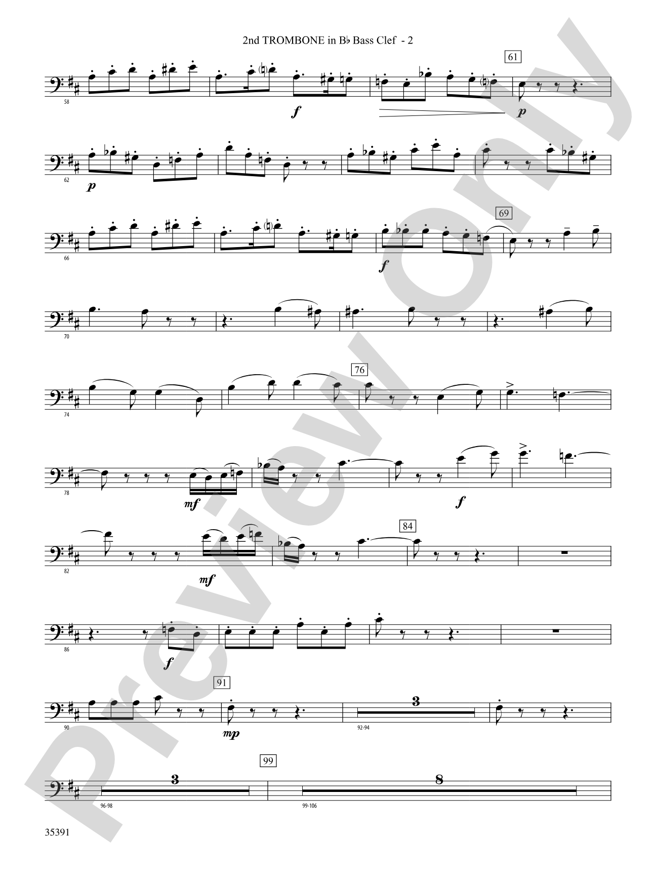 Pezzo in forma di Sonatina: (wp) 2nd B-flat Trombone B.C.