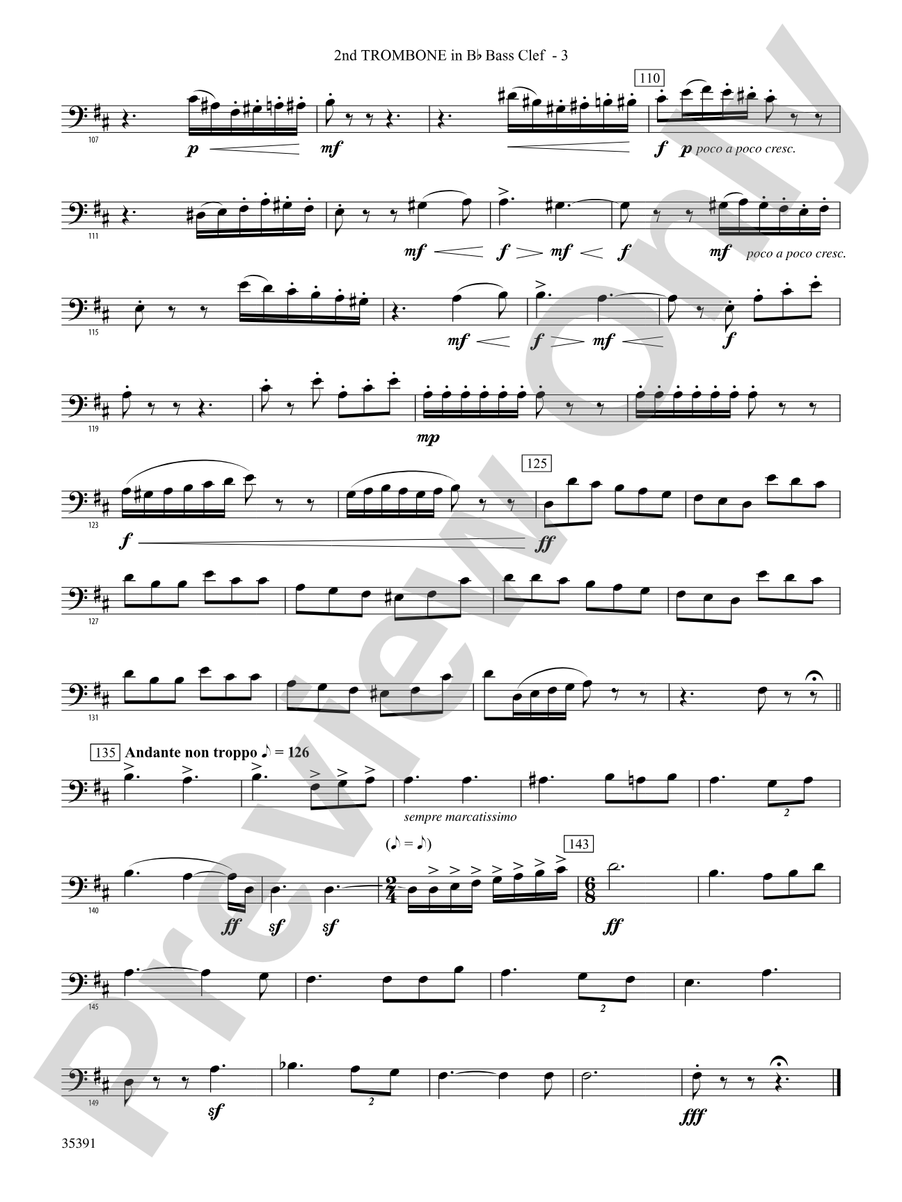 Pezzo in forma di Sonatina: (wp) 2nd B-flat Trombone B.C.