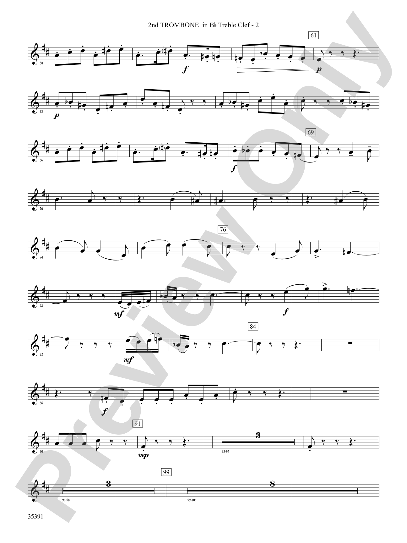 Pezzo in forma di Sonatina: (wp) 2nd B-flat Trombone T.C.