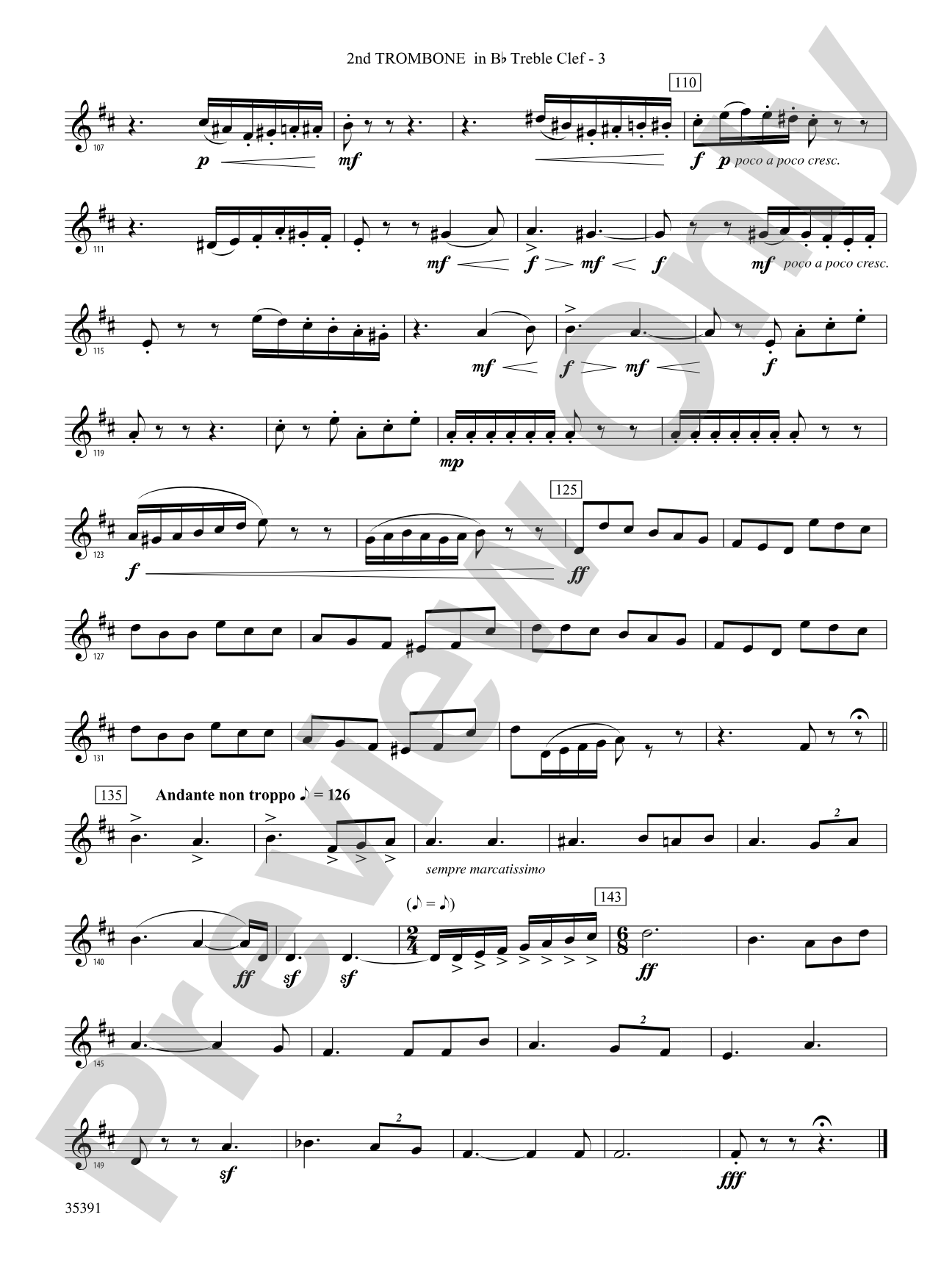 Pezzo in forma di Sonatina: (wp) 2nd B-flat Trombone T.C.