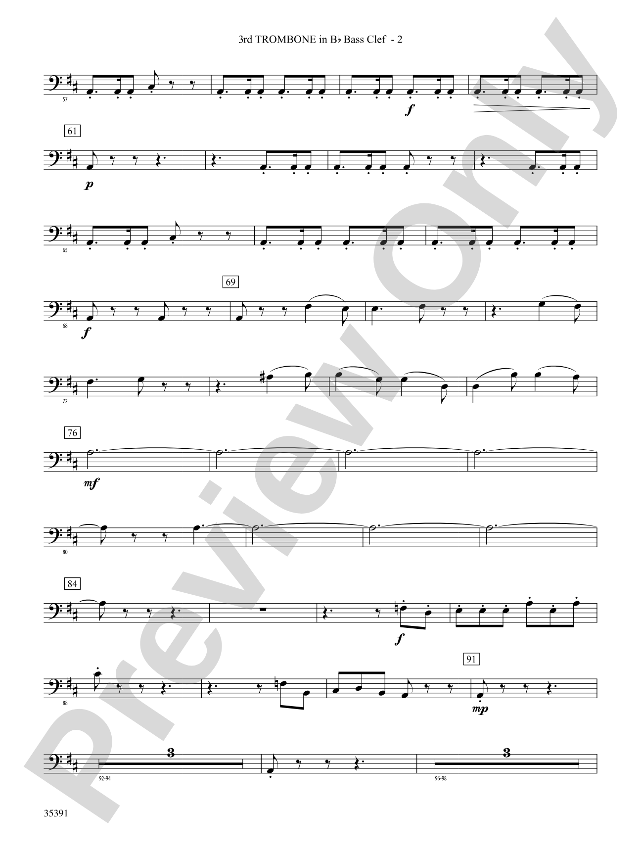 Pezzo in forma di Sonatina: (wp) 3rd B-flat Trombone B.C.