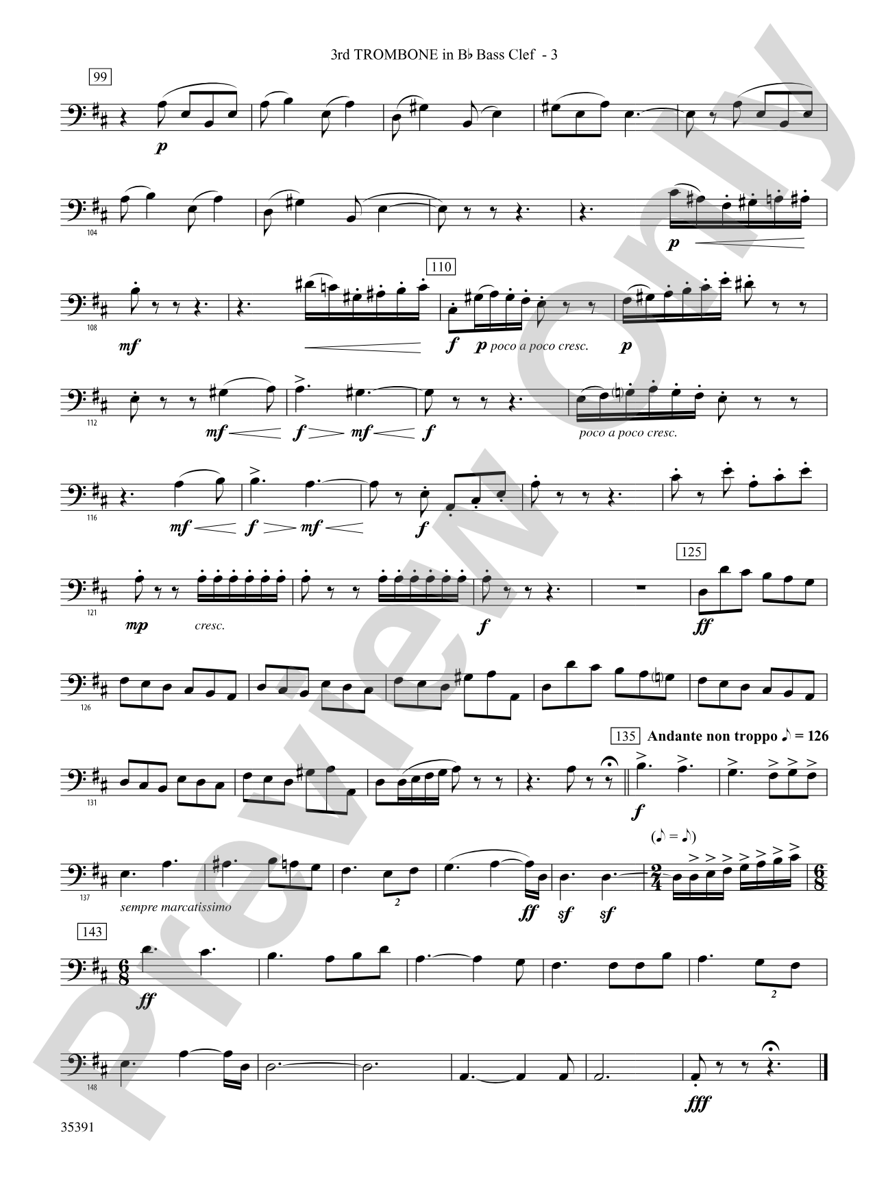 Pezzo in forma di Sonatina: (wp) 3rd B-flat Trombone B.C.